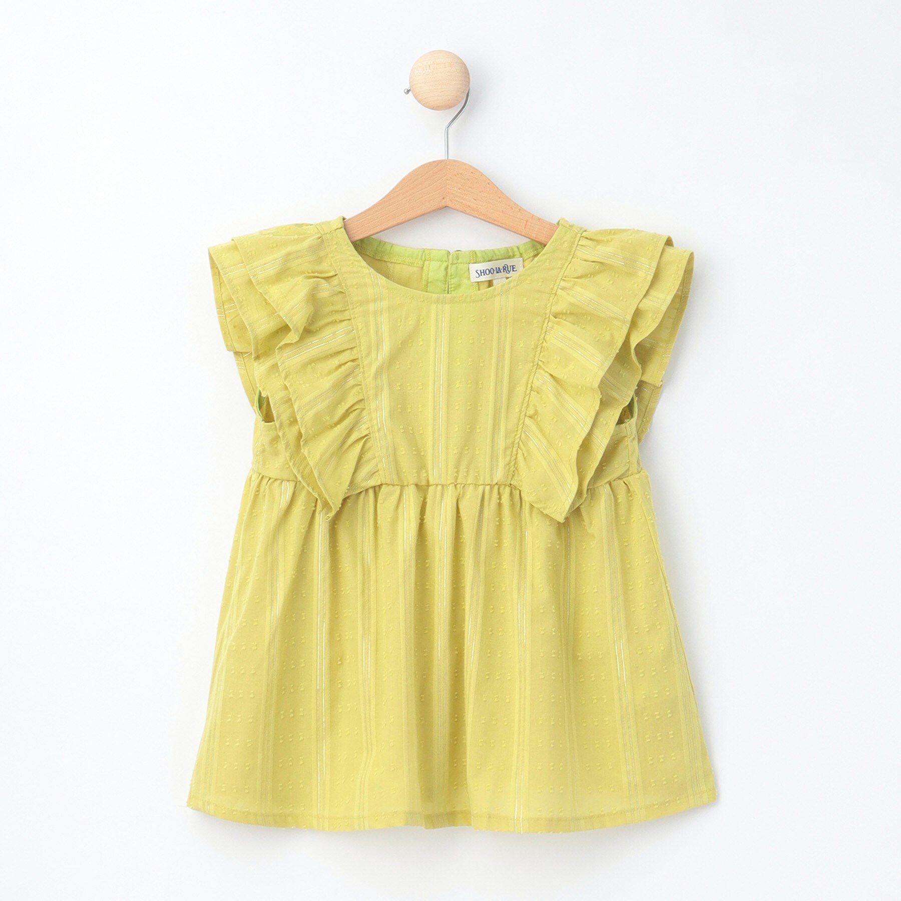 SHOO･LA･RUE「【110-140cm】カットドビーフリルブラウス」|シャツ・ブラウス|マスタード(033)