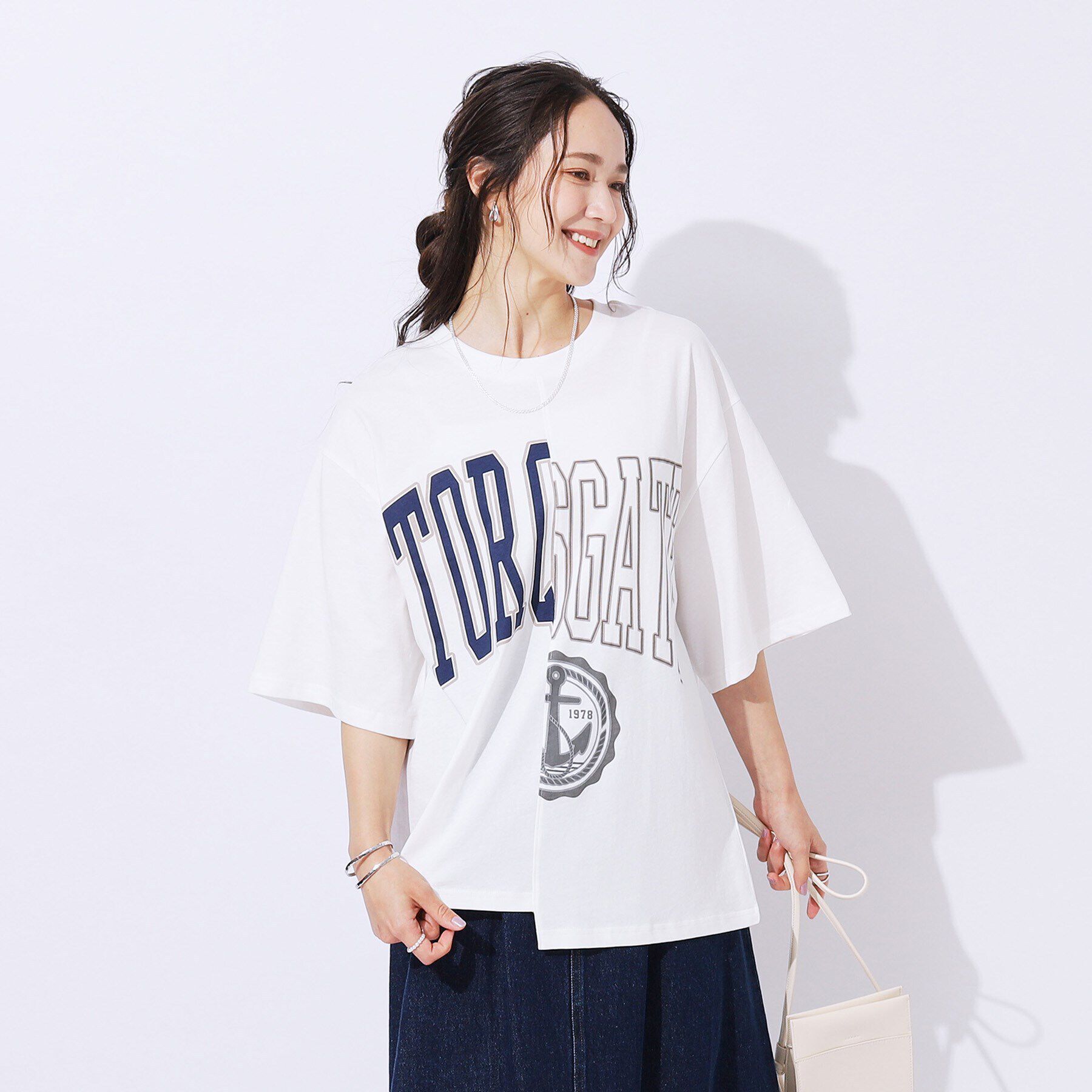 SHOO･LA･RUE「【洗える】リメイク風Tシャツ」|Tシャツ・カットソー|