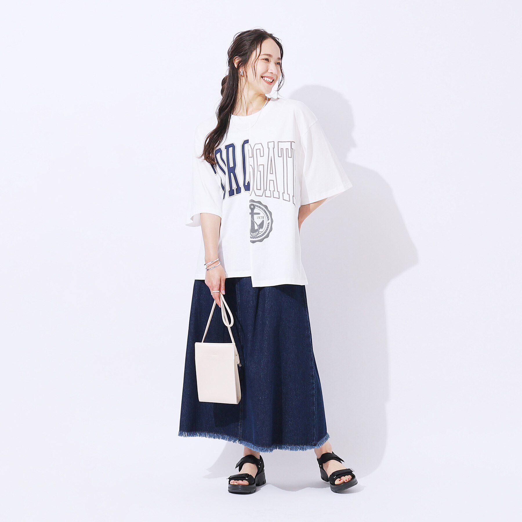 SHOO･LA･RUE「【洗える】リメイク風Tシャツ」|Tシャツ・カットソー|