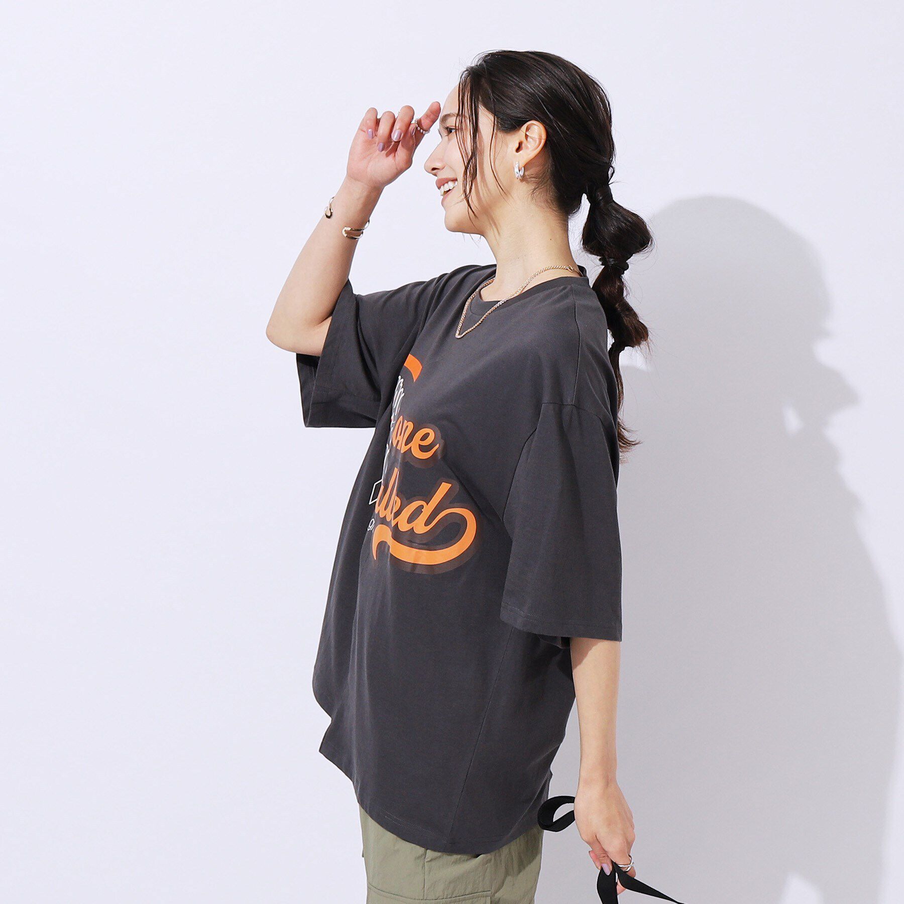 SHOO･LA･RUE「【洗える】リメイク風Tシャツ」|Tシャツ・カットソー|