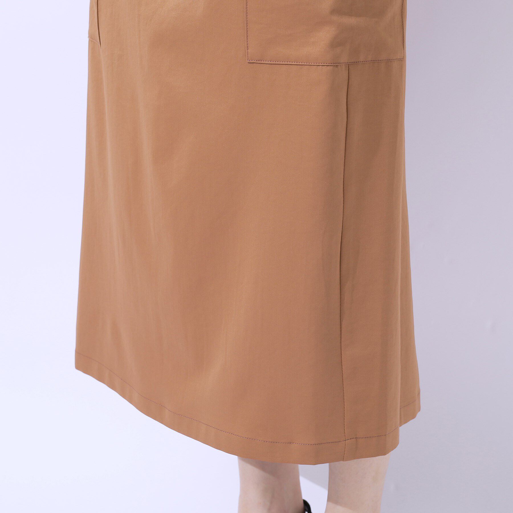 SHOO･LA･RUE「【洗える/UV】ウエストがキレイに見える カーゴナロースカ―ト」|スカート|