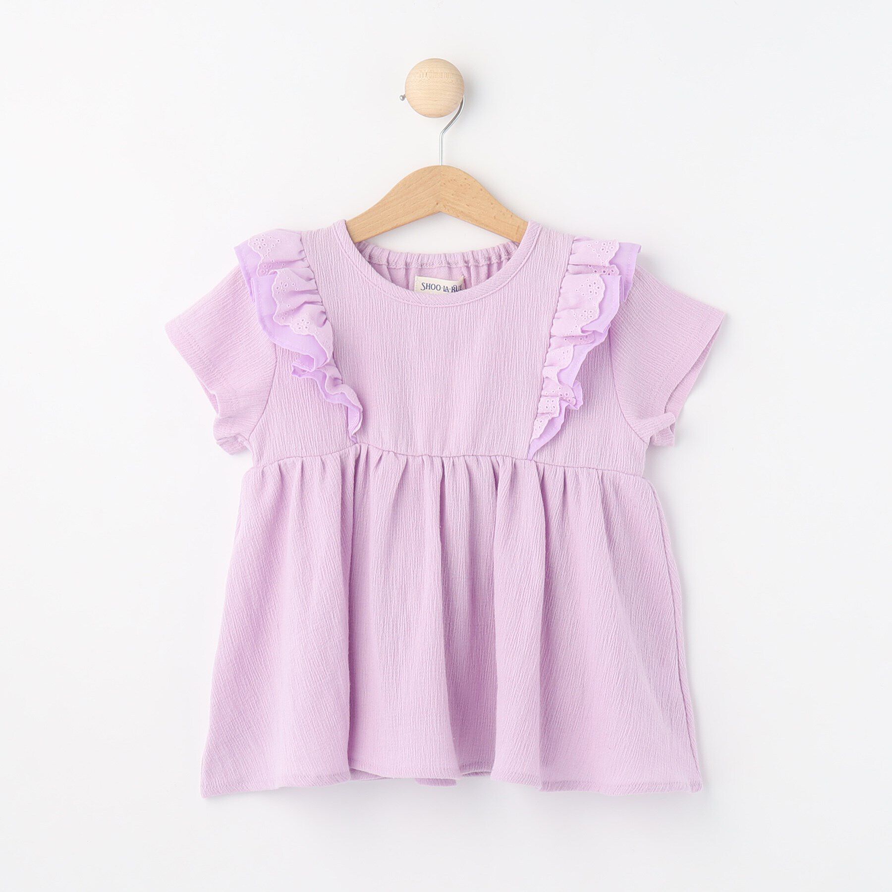 SHOO･LA･RUE「【110-140cm/セットアップ可】楊柳フリルトップス」|シャツ・ブラウス|