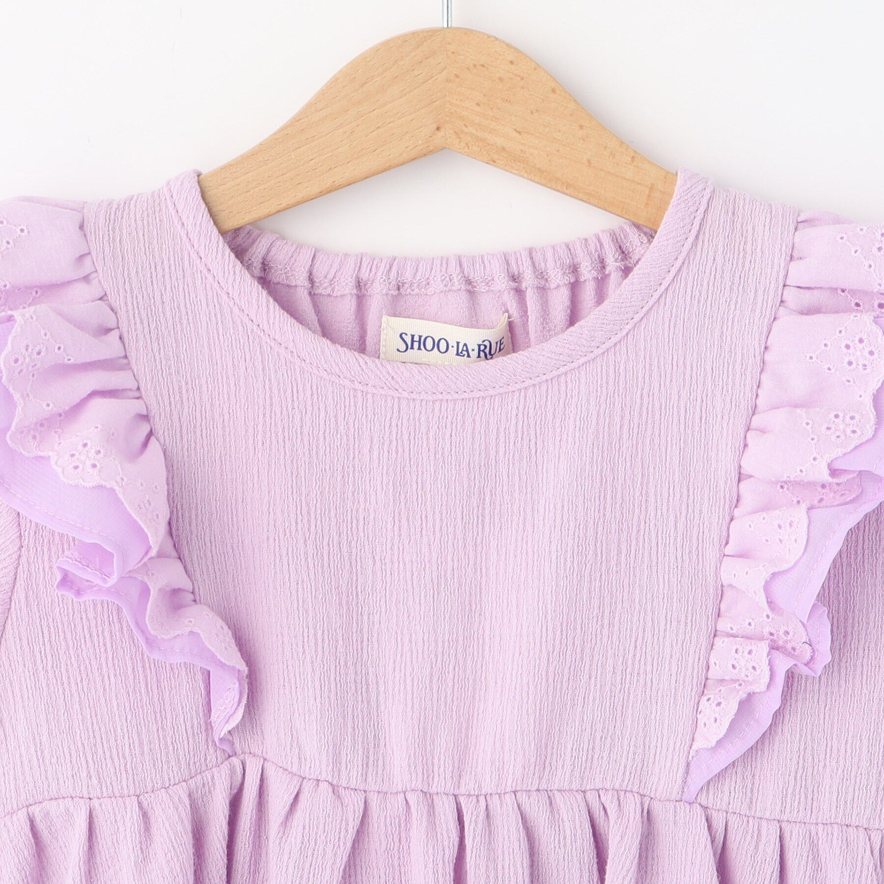 SHOO･LA･RUE「【110-140cm/セットアップ可】楊柳フリルトップス」|シャツ・ブラウス|