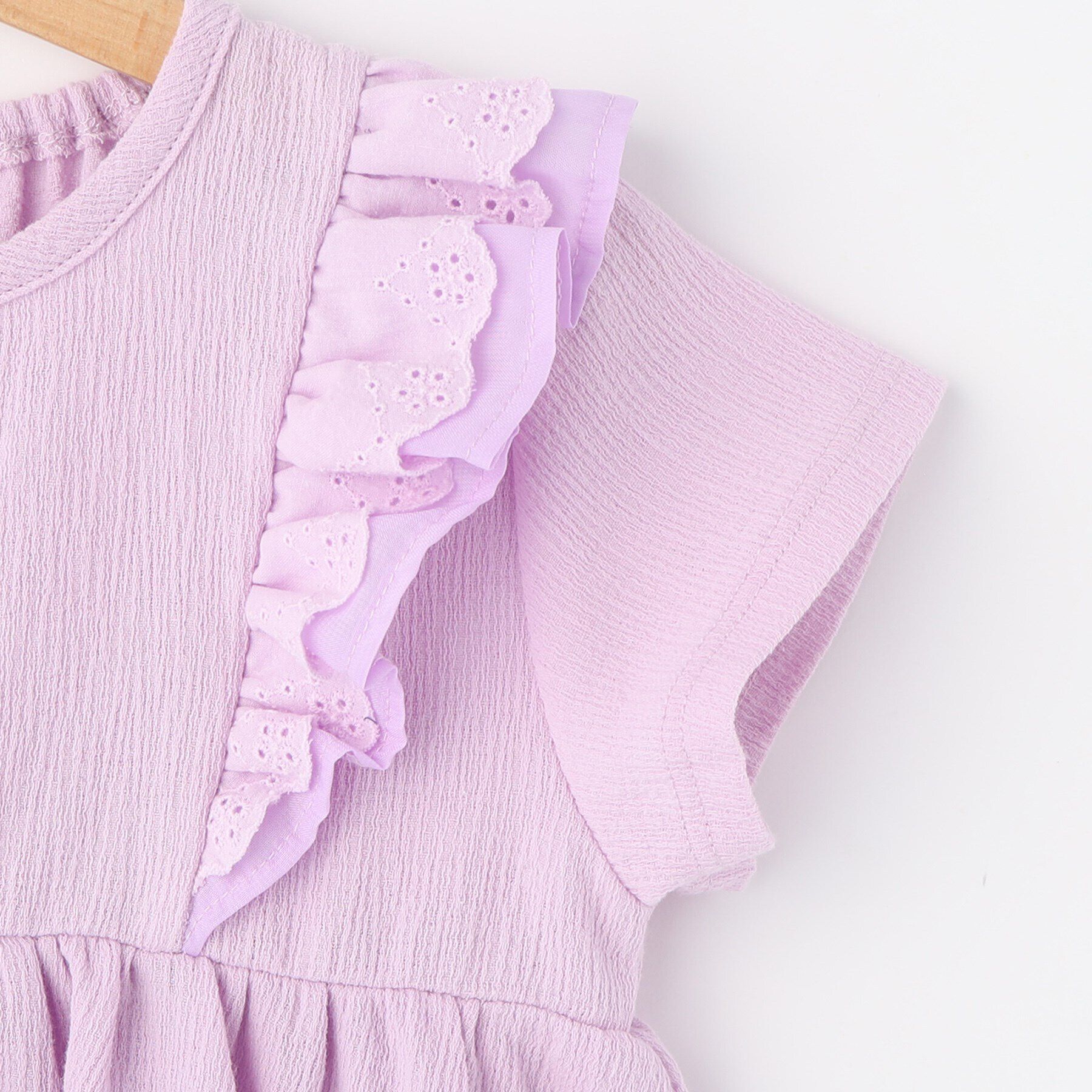 SHOO･LA･RUE「【110-140cm/セットアップ可】楊柳フリルトップス」|シャツ・ブラウス|