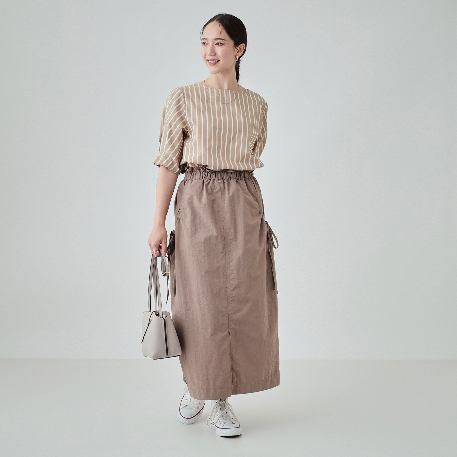 SHOO･LA･RUE「【洗える/イージーケア】腕周りがキレイに見える 5分袖ブラウス」|シャツ・ブラウス|