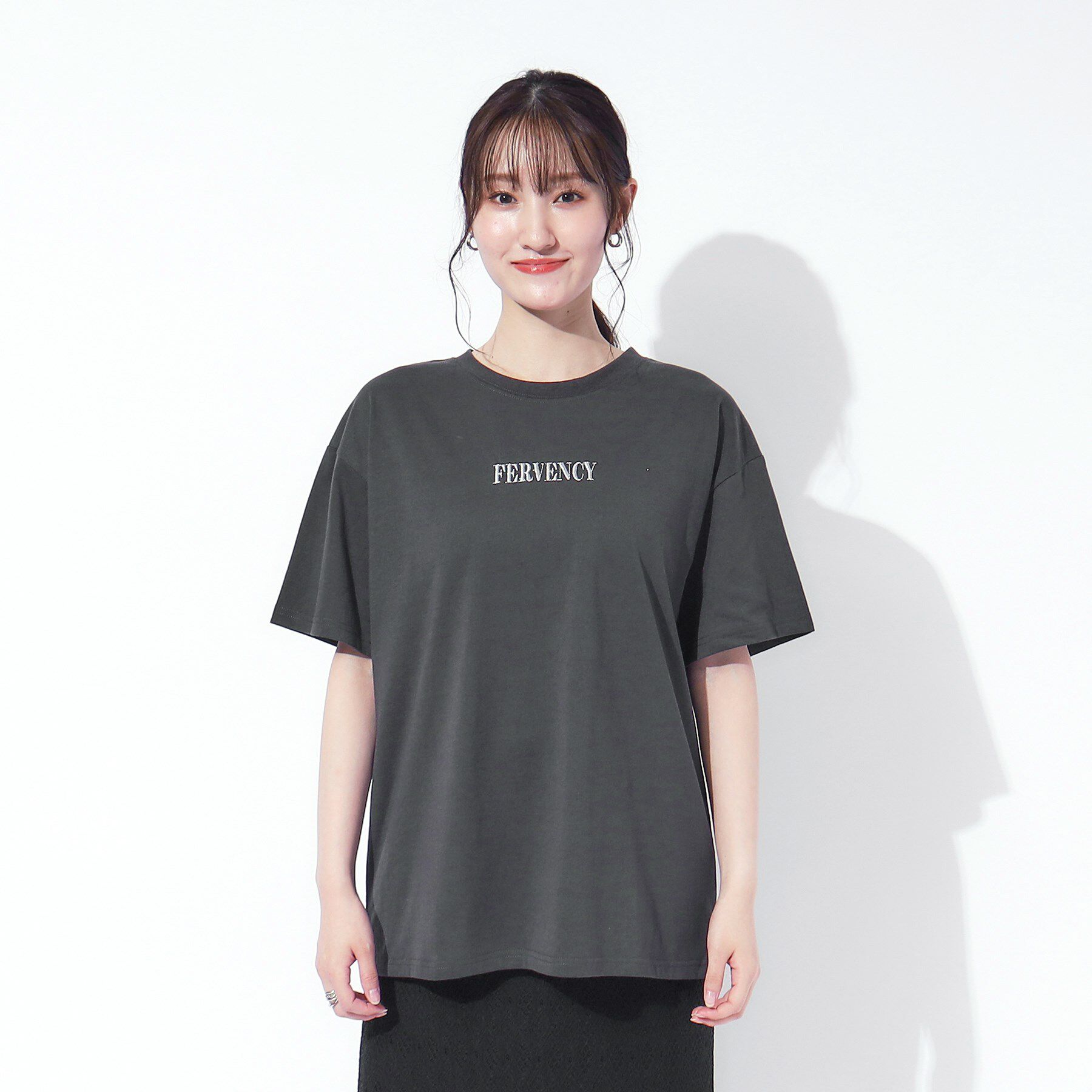 SHOO･LA･RUE「ラメ発泡ロゴ BIGTシャツ」|Tシャツ・カットソー|