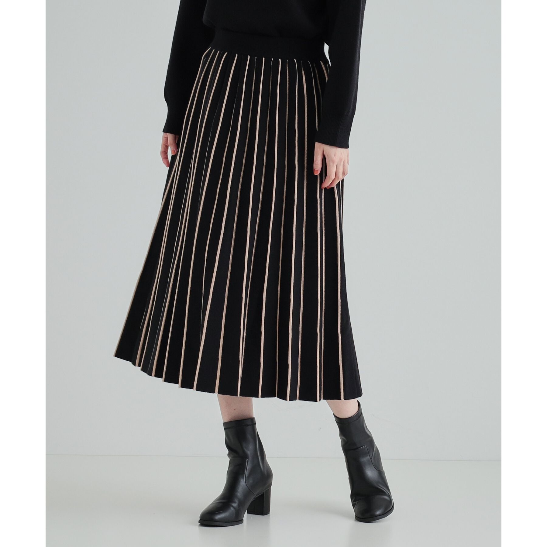 SHOO･LA･RUE「【高レビュー/洗える/セットアップ可】女性らしさ際立つ もちもちニットスカート」|スカート|