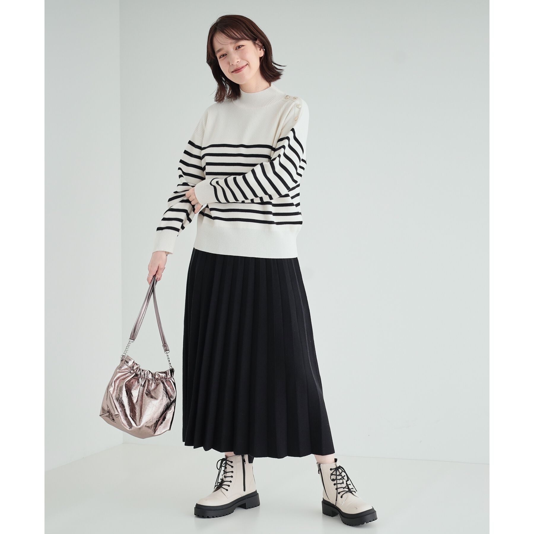 SHOO･LA･RUE「【高レビュー/洗える/セットアップ可】女性らしさ際立つ もちもちニットスカート」|スカート|