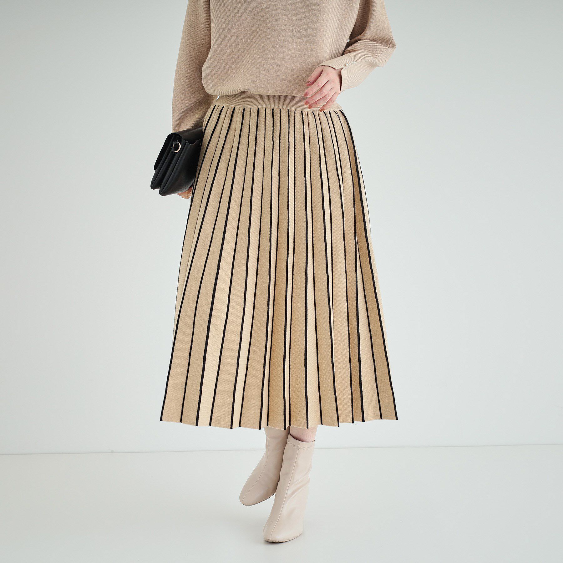 SHOO･LA･RUE「【高レビュー/洗える/セットアップ可】女性らしさ際立つ もちもちニットスカート」|スカート|