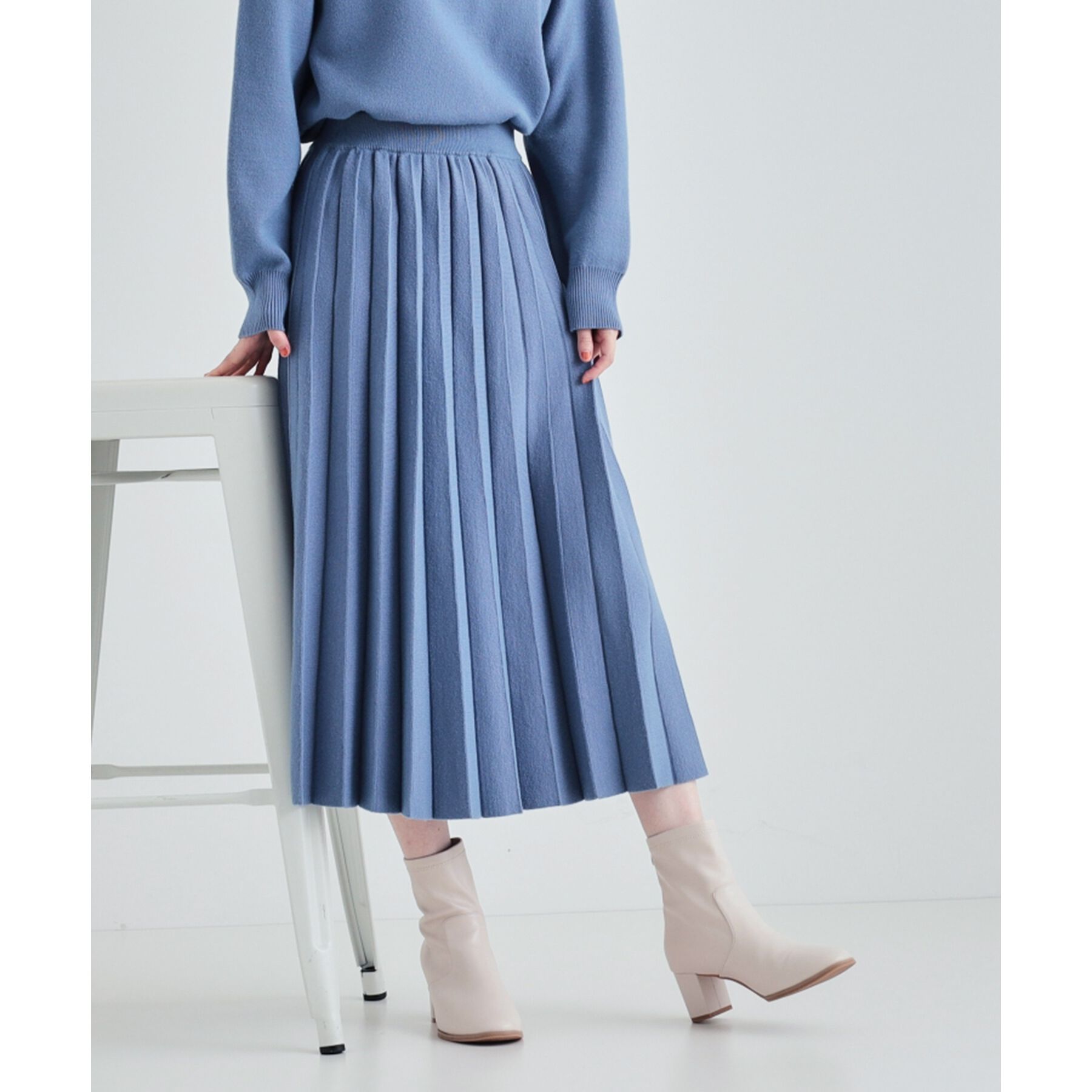 SHOO･LA･RUE「【高レビュー/洗える/セットアップ可】女性らしさ際立つ もちもちニットスカート」|スカート|