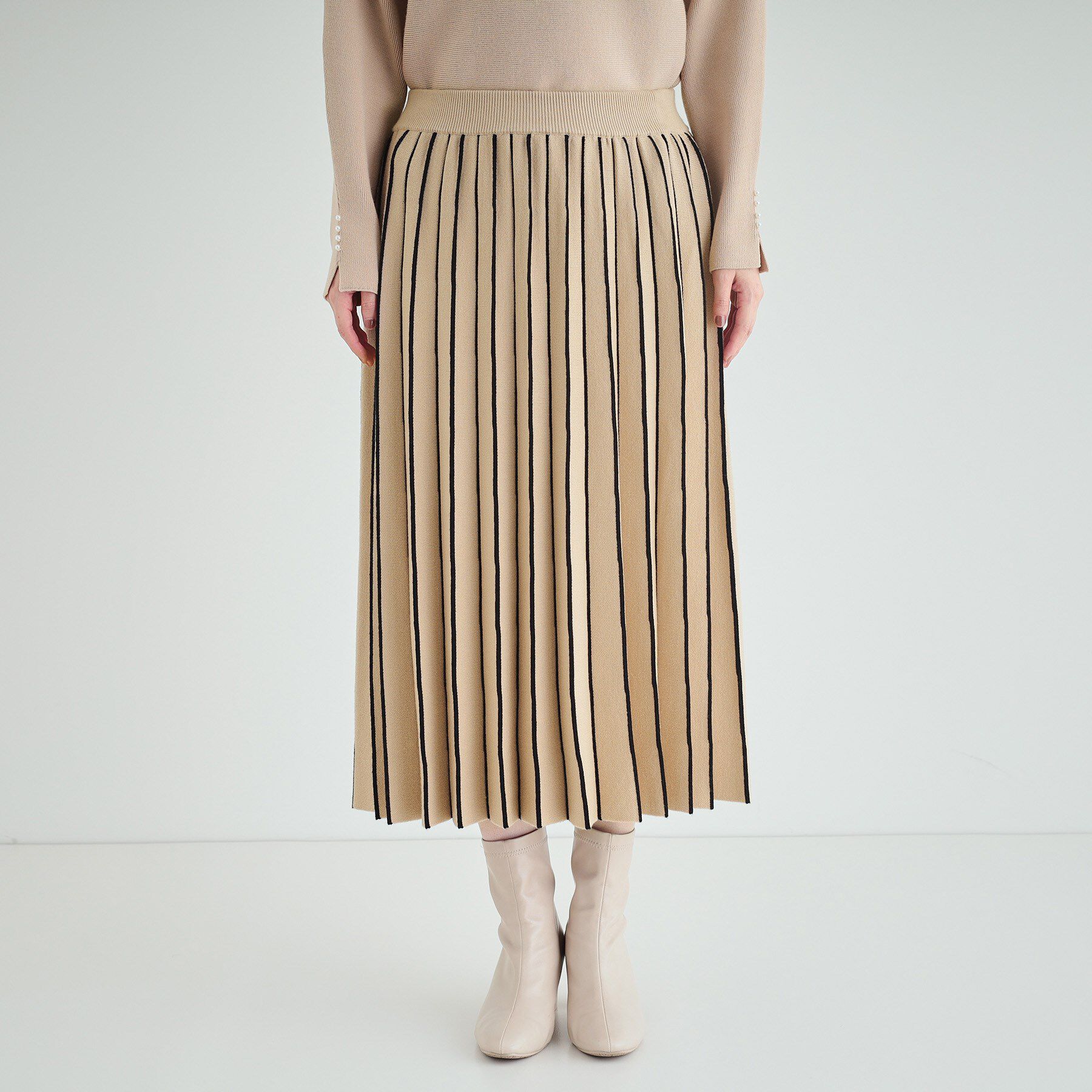 SHOO･LA･RUE「【高レビュー/洗える/セットアップ可】女性らしさ際立つ もちもちニットスカート」|スカート|