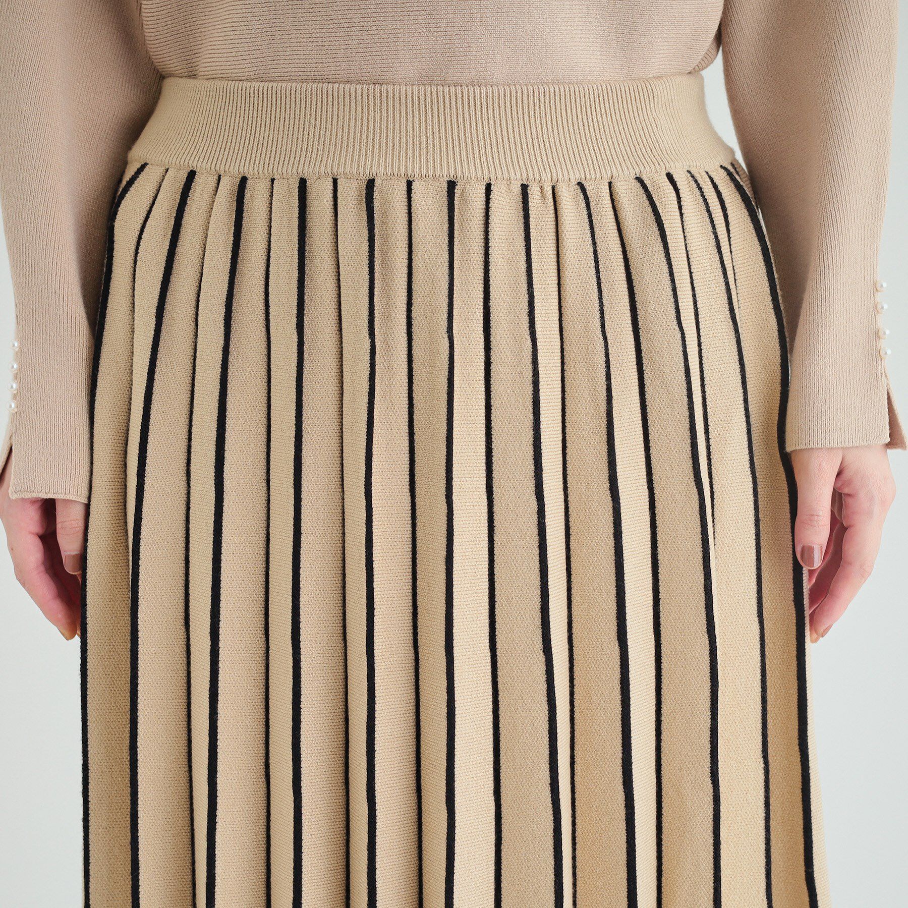 SHOO･LA･RUE「【高レビュー/洗える/セットアップ可】女性らしさ際立つ もちもちニットスカート」|スカート|