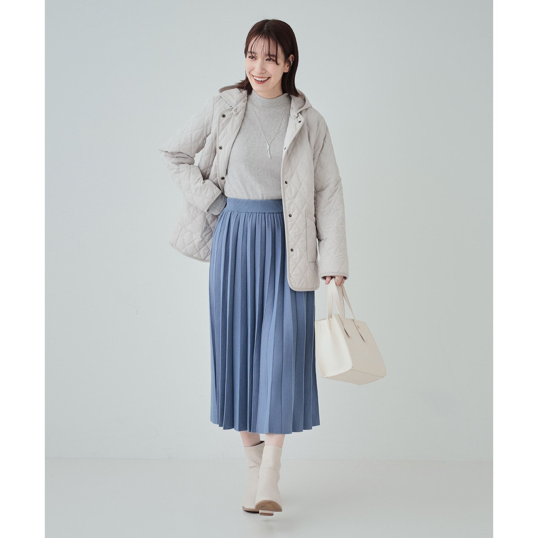 SHOO･LA･RUE「【高レビュー/洗える/セットアップ可】女性らしさ際立つ もちもちニットスカート」|スカート|