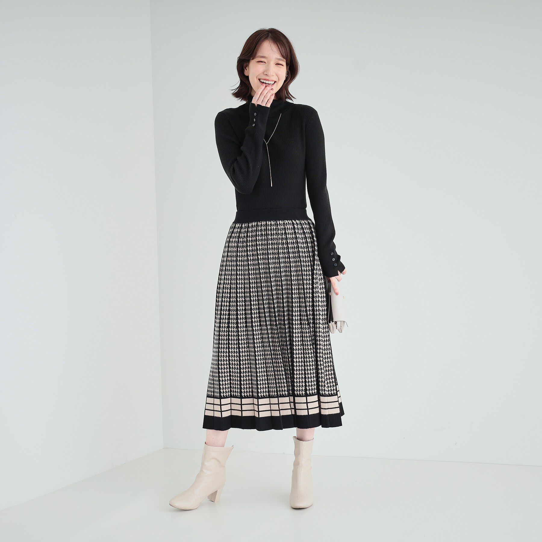 SHOO･LA･RUE「【高レビュー/洗える/セットアップ可】女性らしさ際立つ もちもちニットスカート」|スカート|