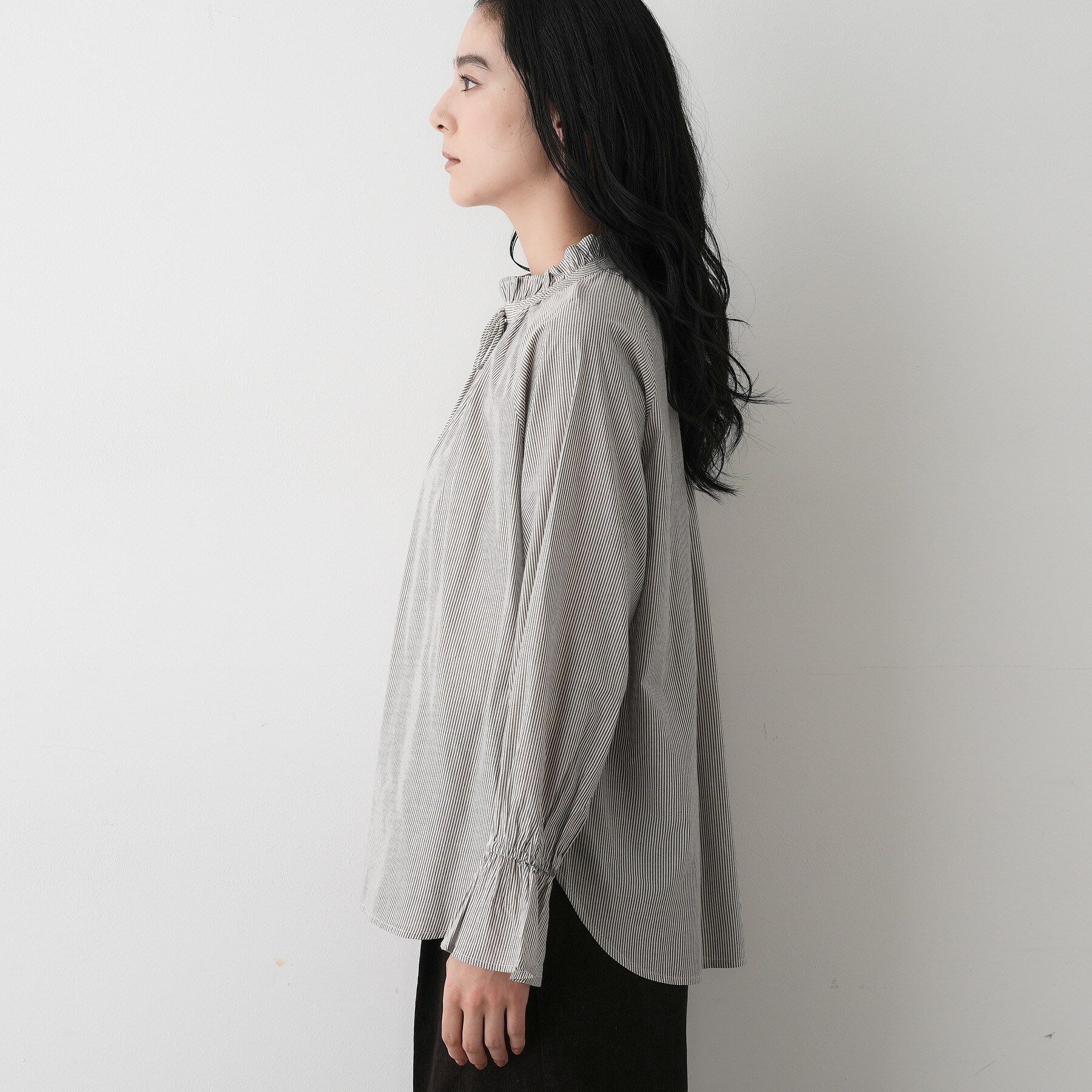 Dessin「【洗える】フリルネックシャツ」|シャツ・ブラウス|