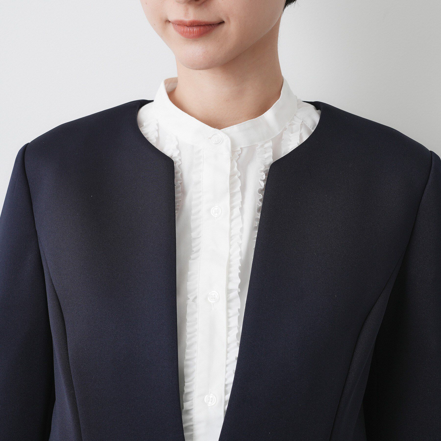 Dessin「【入卒/セレモニー/お仕事/セットアップ可能】ソフトボンディングジャケット」|ノーカラージャケット|