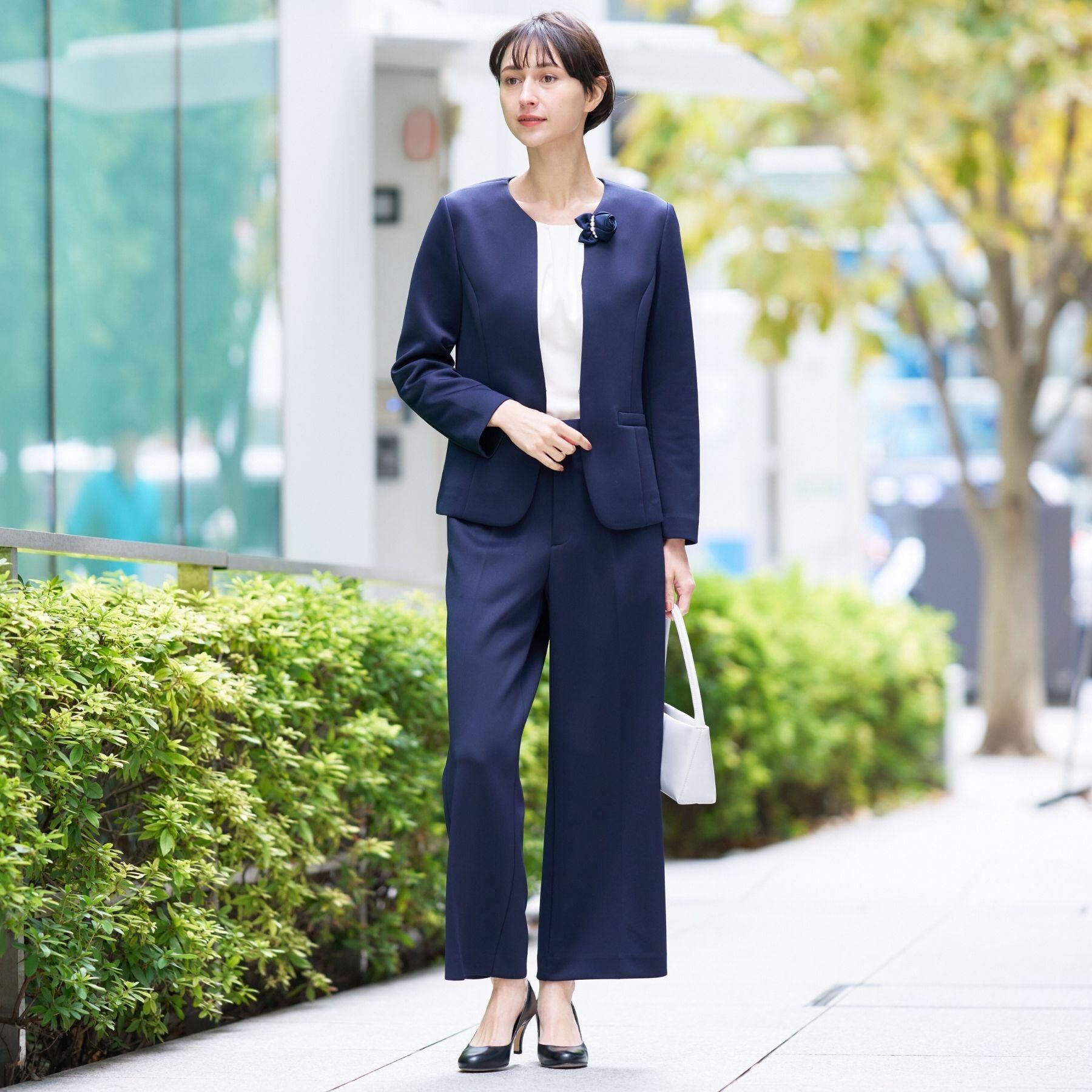 Dessin「【入卒/セレモニー/お仕事/セットアップ可能】ソフトボンディングジャケット」|ノーカラージャケット|