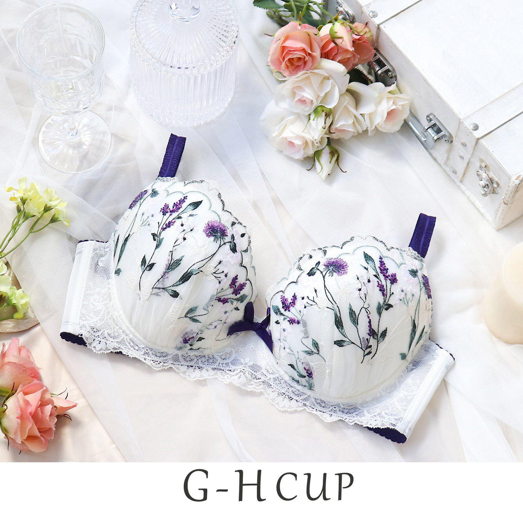 Risa Magli「アンジュ ブラジャー」|インナー|パープル(080)