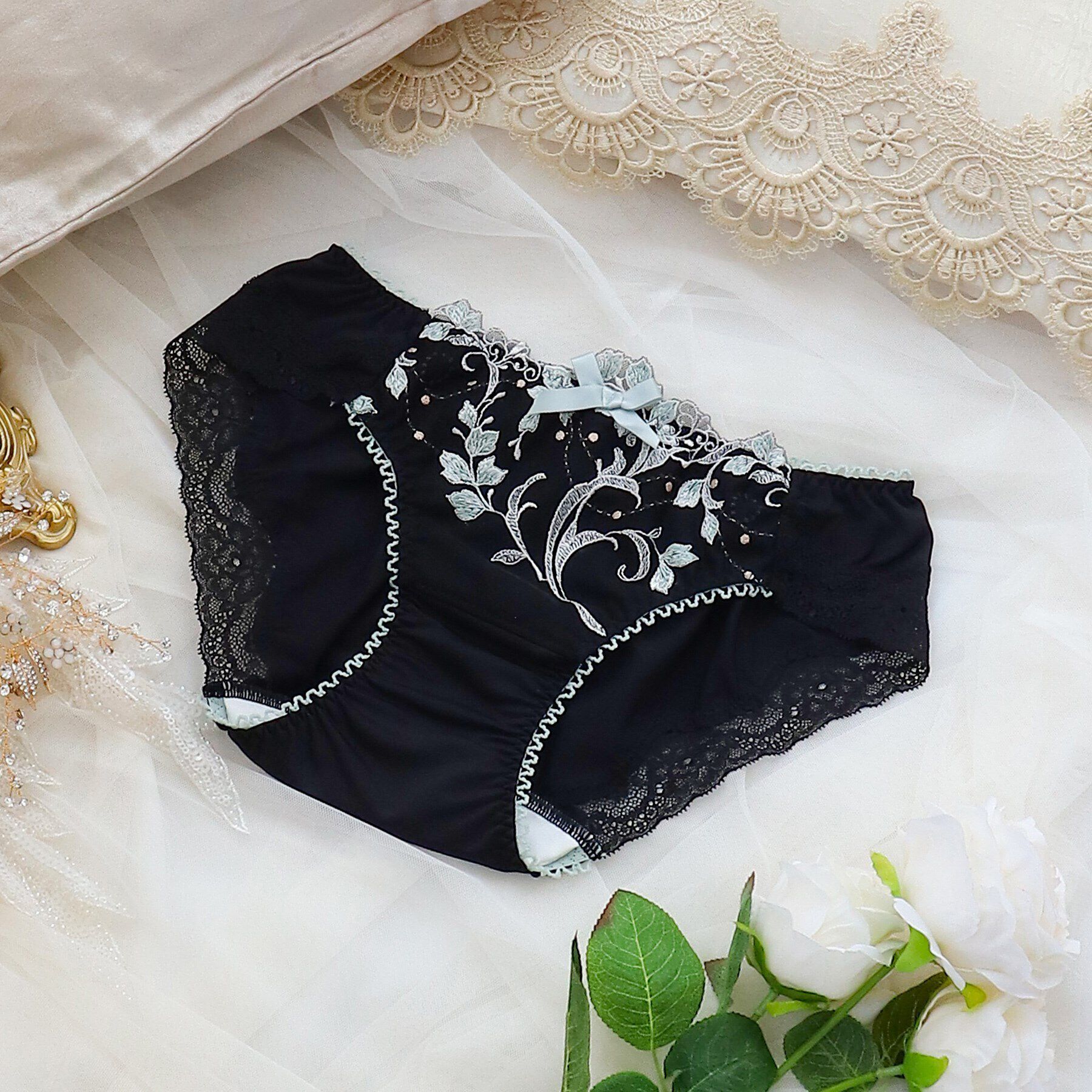 Risa Magli「アナベル サニタリーショーツ」|インナー|ブラック(019)