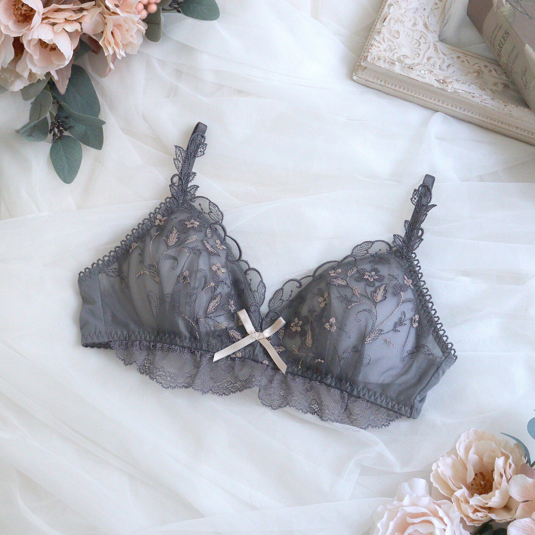 Risa Magli「ボーナ ソフトブラ」|インナー|グレー(012)