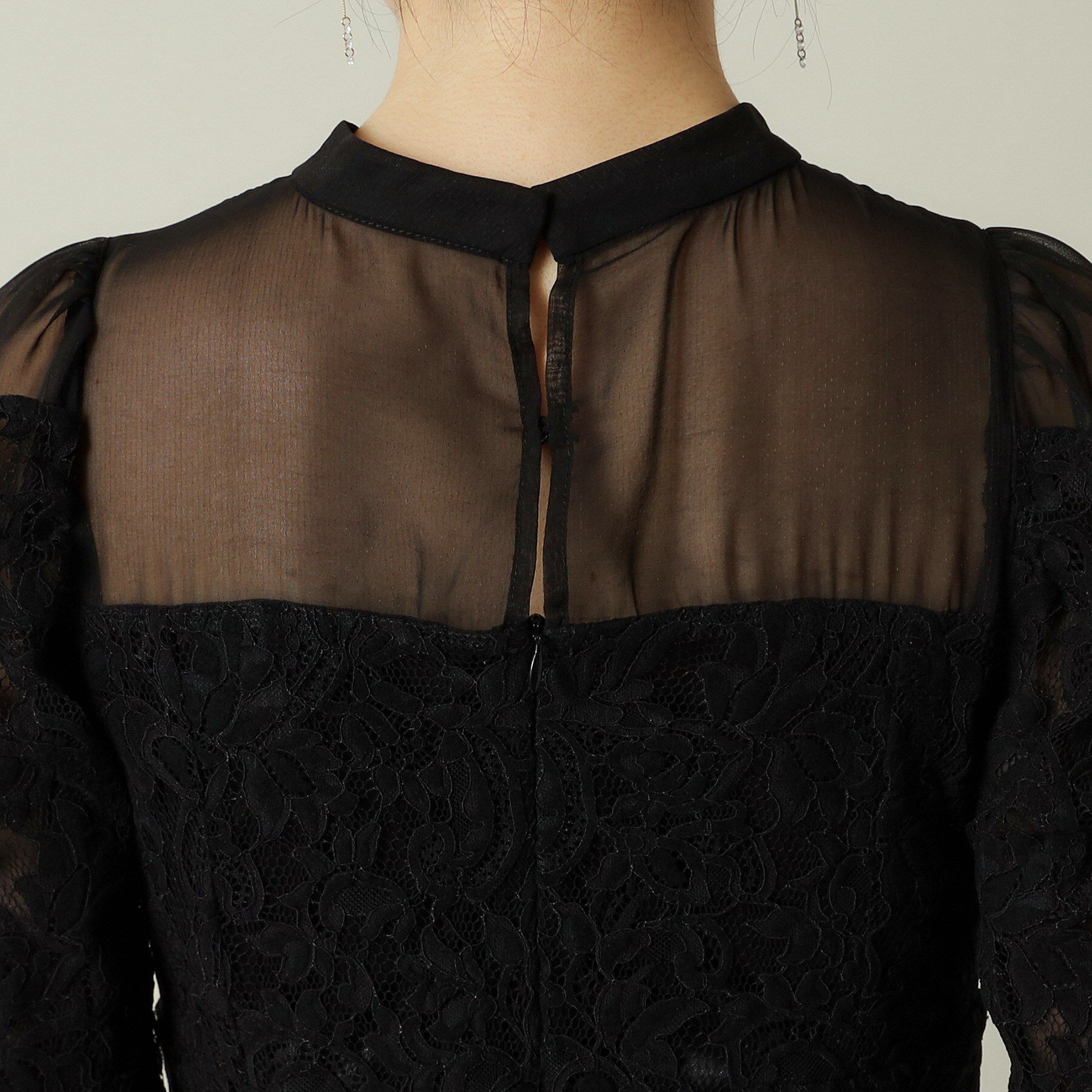 ITS&rsquo;DEMO「【結婚式・パーティに】レース&times;ラメシアーワンピース＜ドレスコレクション＞」|ワンピース|