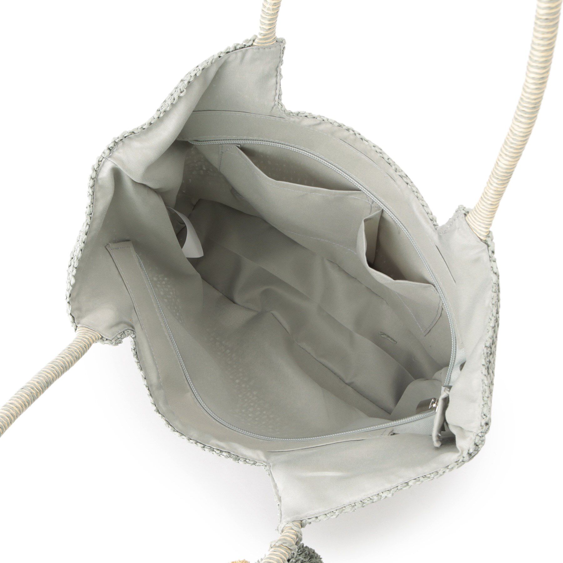 ITS&rsquo;DEMO「チャーム付ロゴ刺繍雑材トート」|トートバッグ|