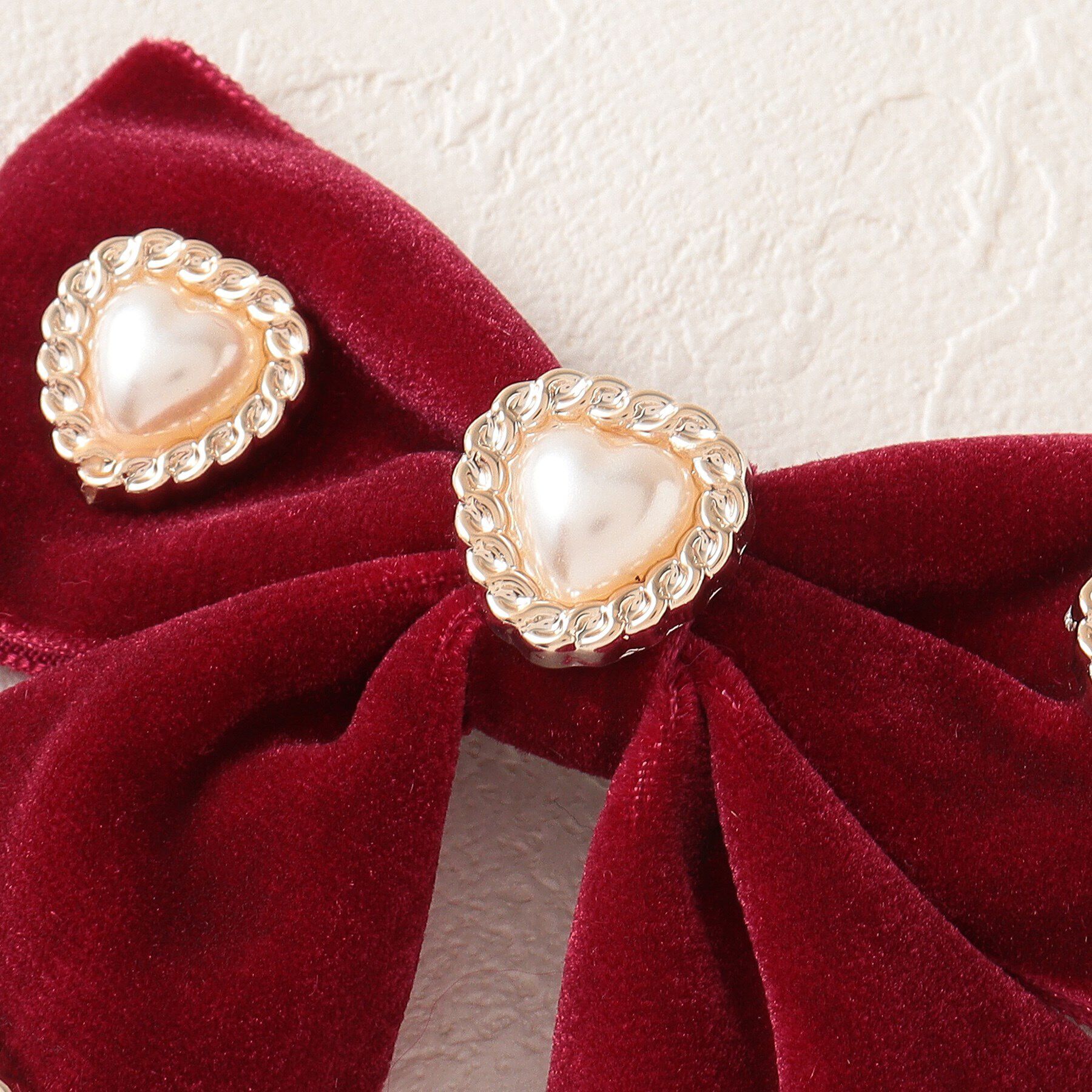 Grandedge「ハート付きベロアリボンクリップ」|その他|