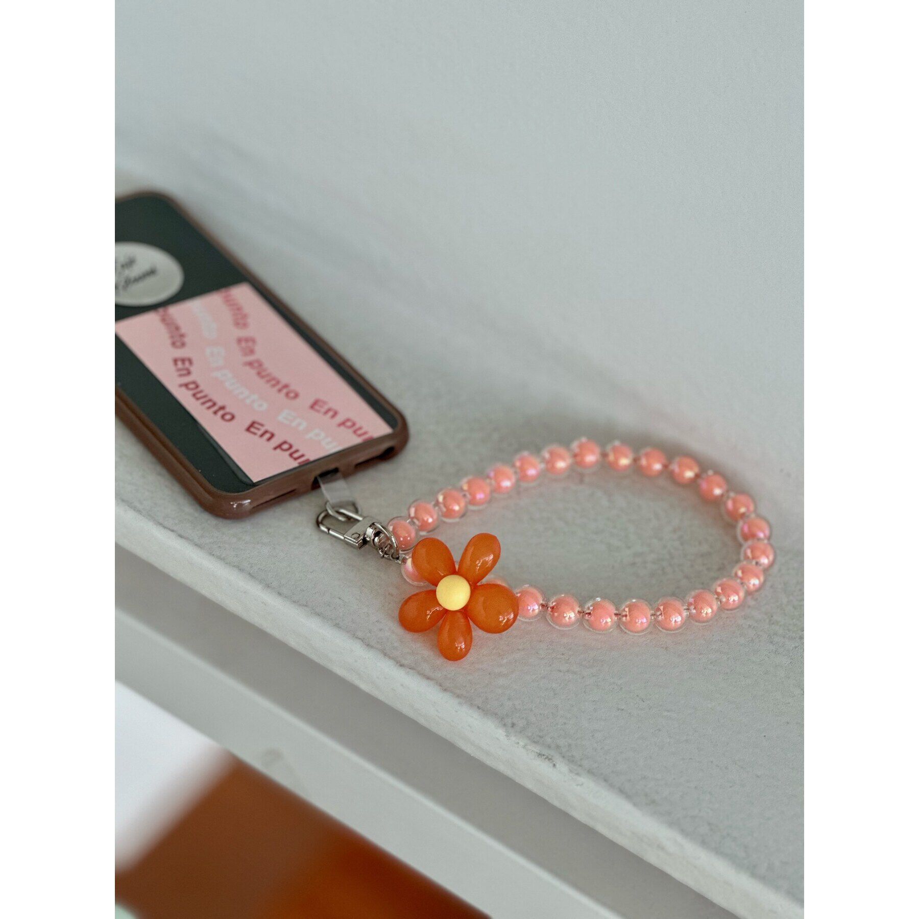 Grandedge「フラワービーズスマホブレス」|ストラップ|