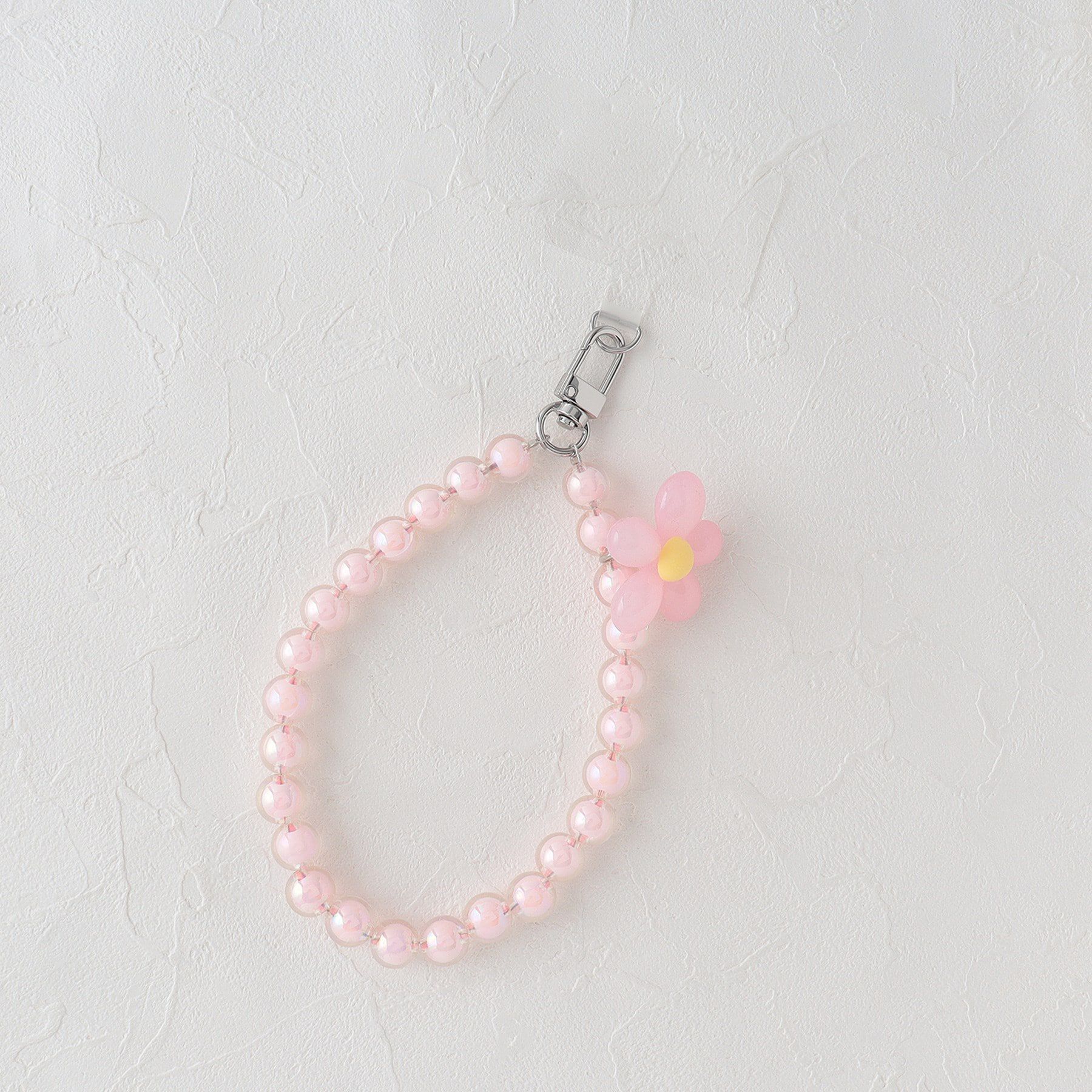 Grandedge「フラワービーズスマホブレス」|ストラップ|ピンク(072)