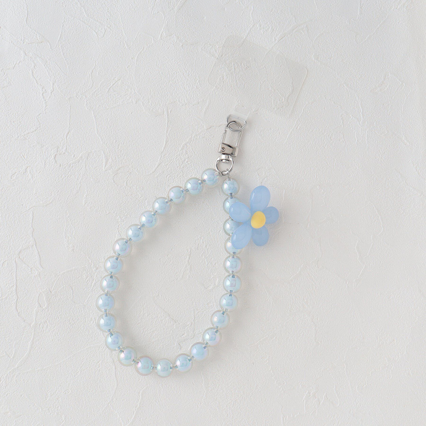 Grandedge「フラワービーズスマホブレス」|ストラップ|ブルー(092)