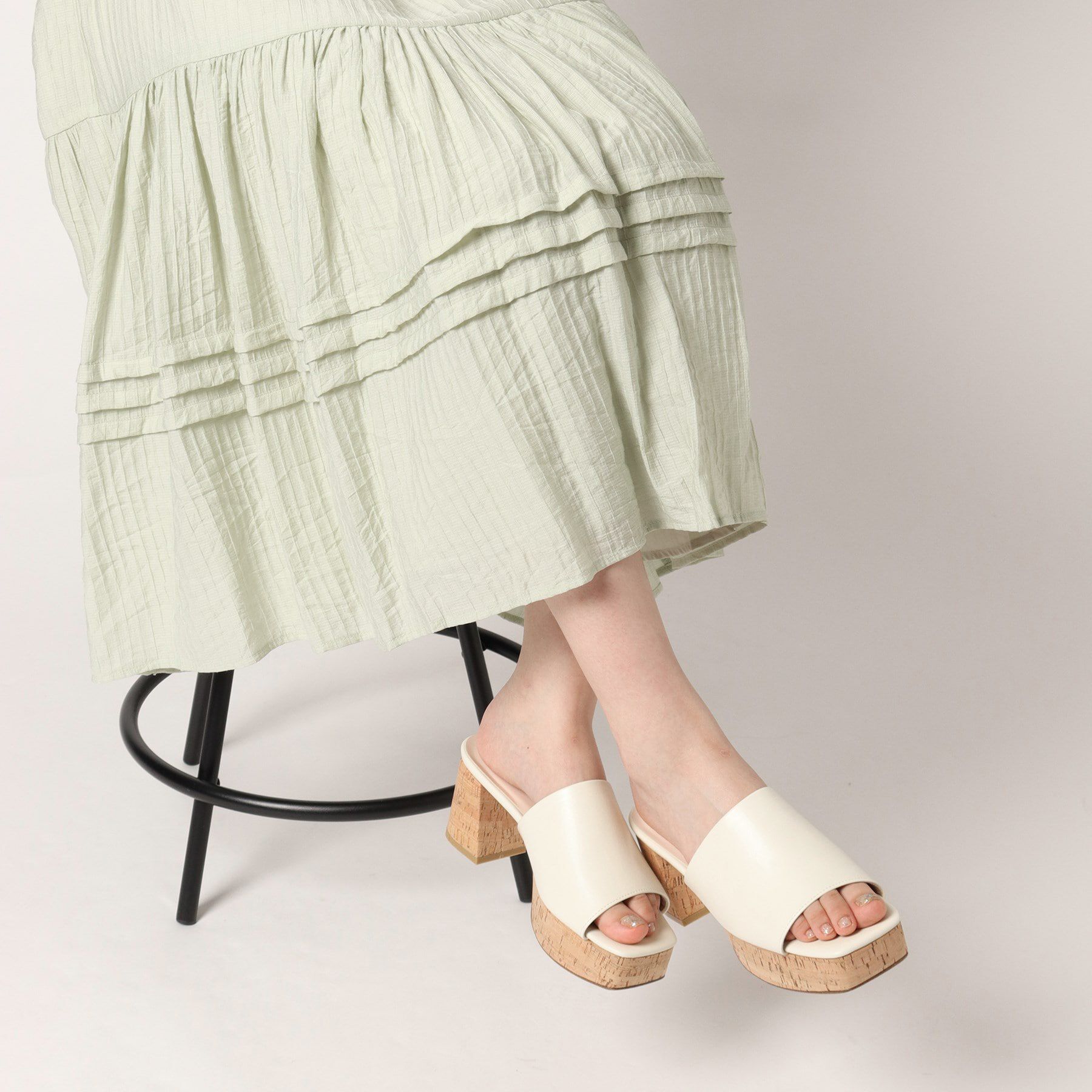 ESPERANZA「ゆる傾斜プラットフォームミュールサンダル」|サンダル|