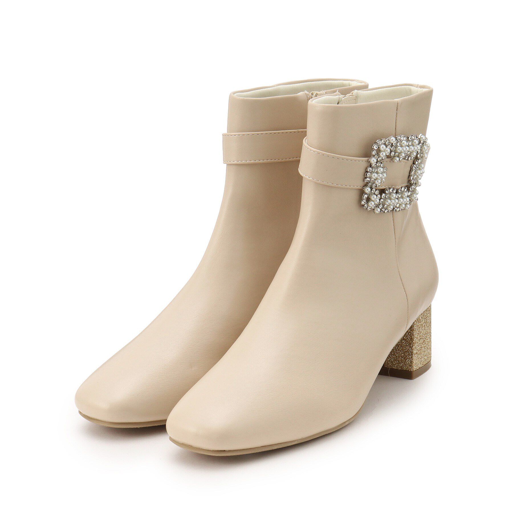 ESPERANZA「ラメヒールビジューショートブーツ」|ショートブーツ|ｱｲﾎﾞﾘｰ(004)