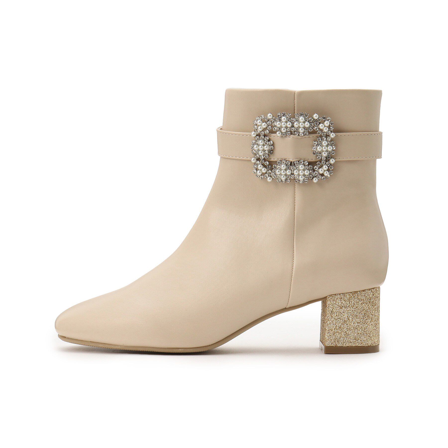 ESPERANZA「ラメヒールビジューショートブーツ」|ショートブーツ|