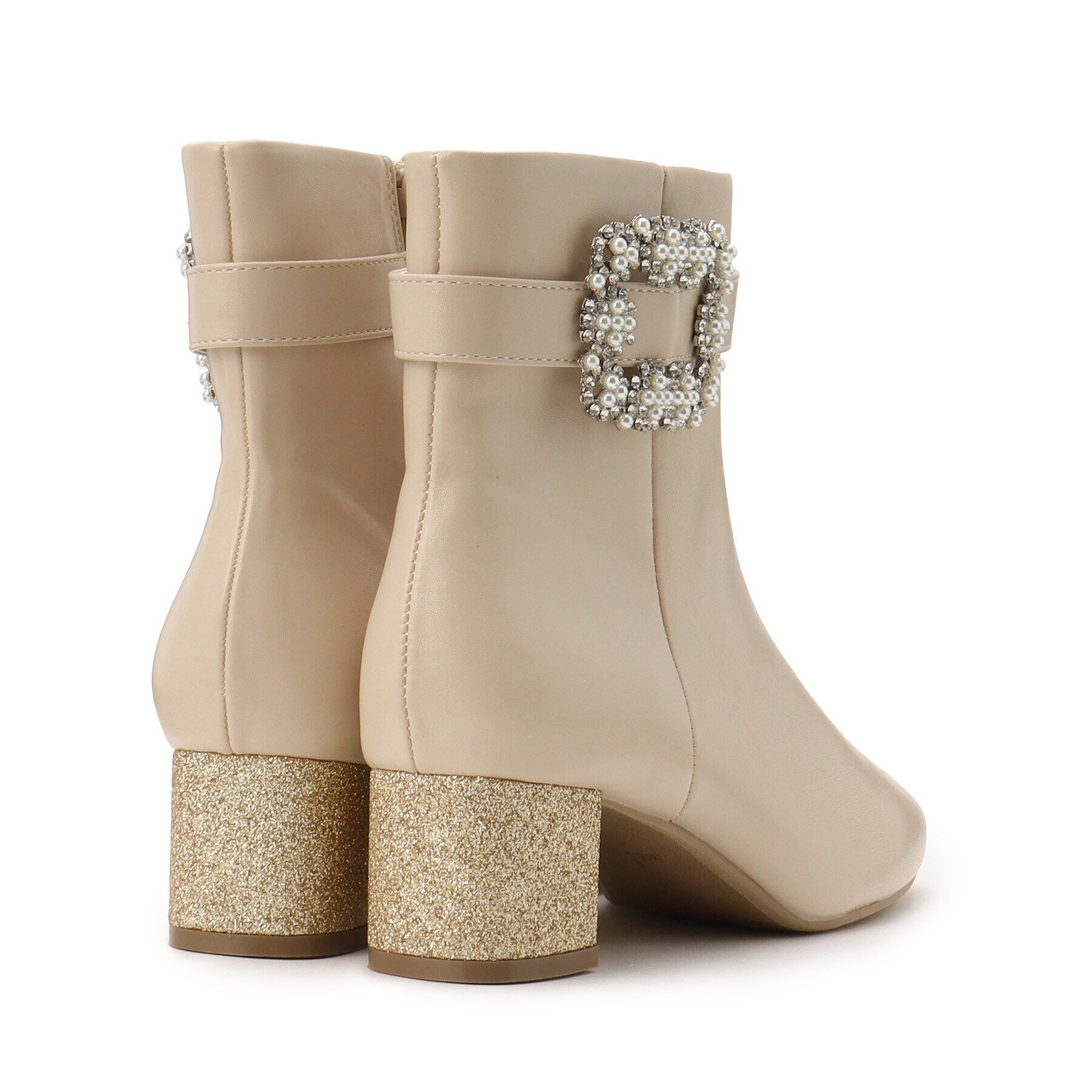 ESPERANZA「ラメヒールビジューショートブーツ」|ショートブーツ|