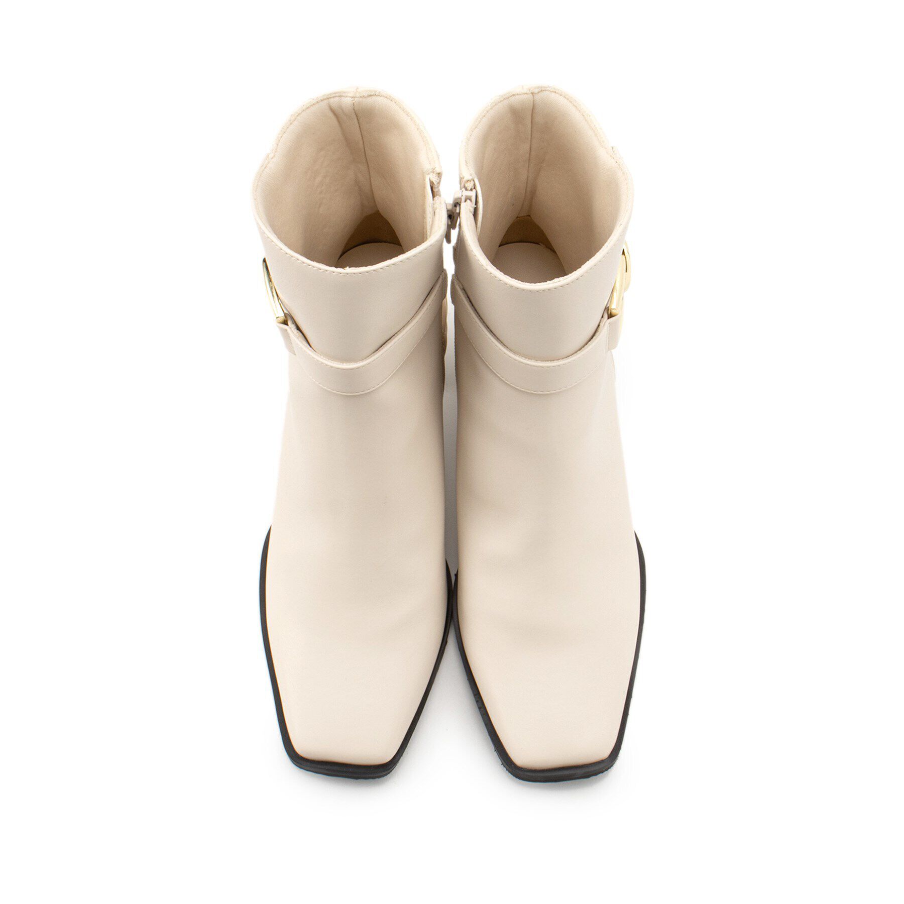 ESPERANZA「キルティングベルトミドルヒールショートブーツ」|ショートブーツ|