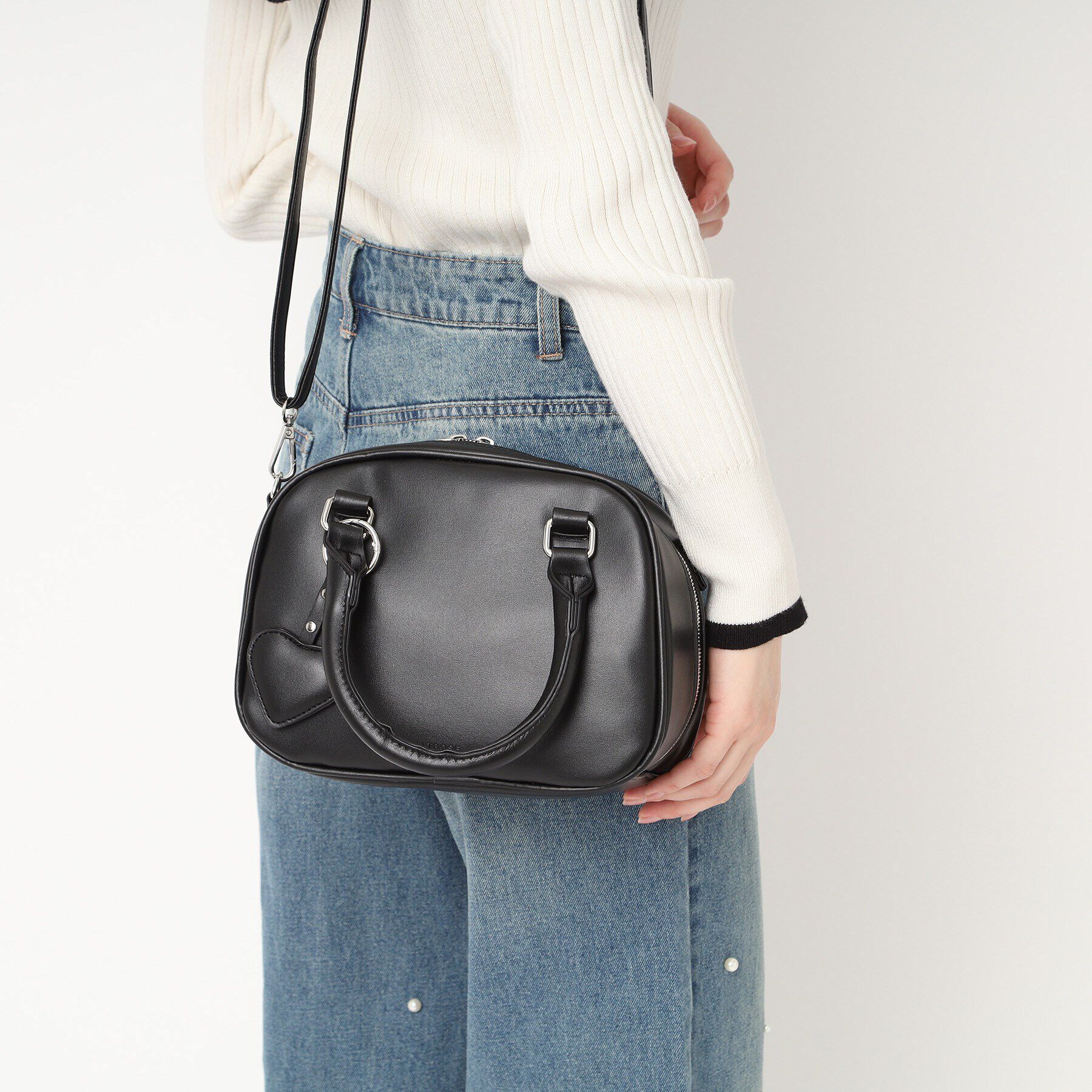 Ober Tashe「ハート付き2WAYボストンバッグ」|ボストンバッグ|