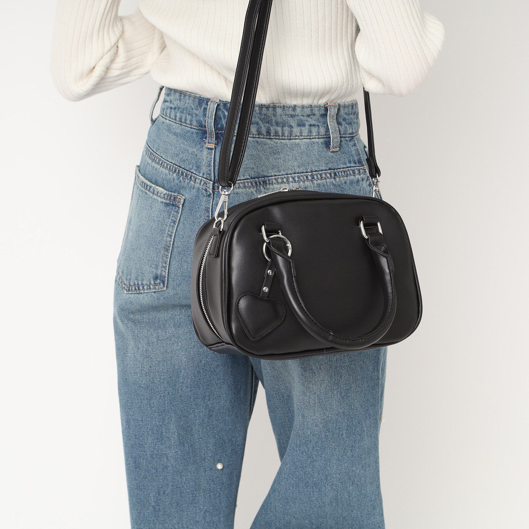 Ober Tashe「ハート付き2WAYボストンバッグ」|ボストンバッグ|