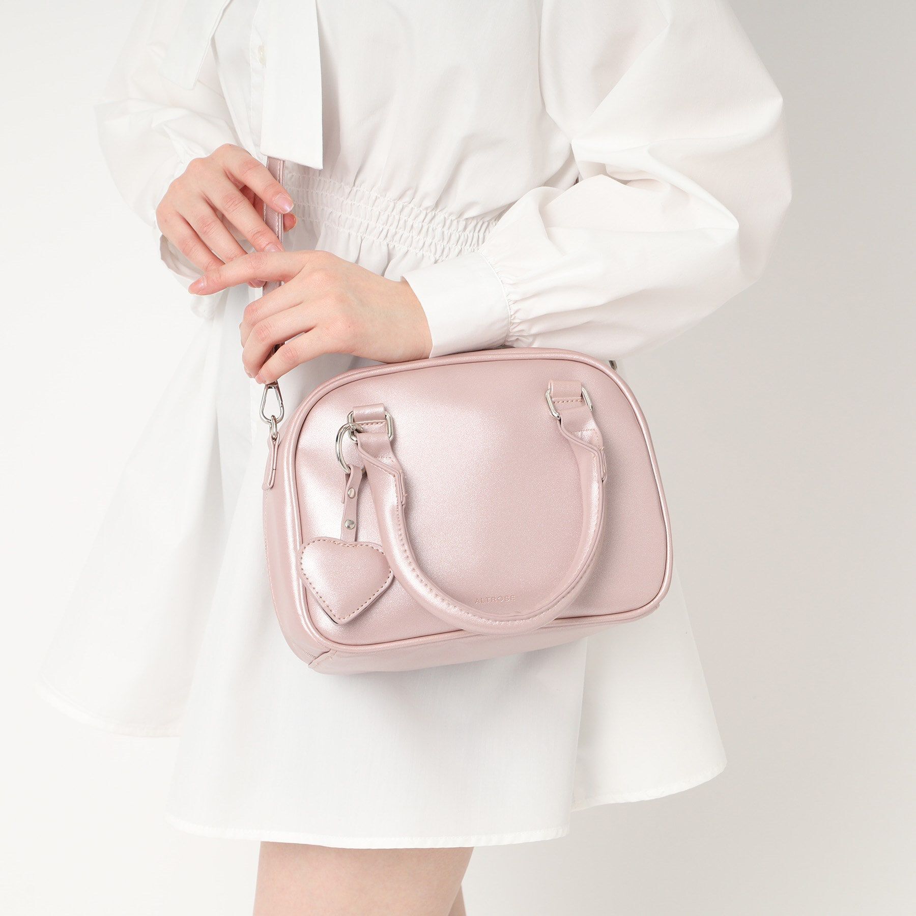 Ober Tashe「ハート付き2WAYボストンバッグ」|ボストンバッグ|