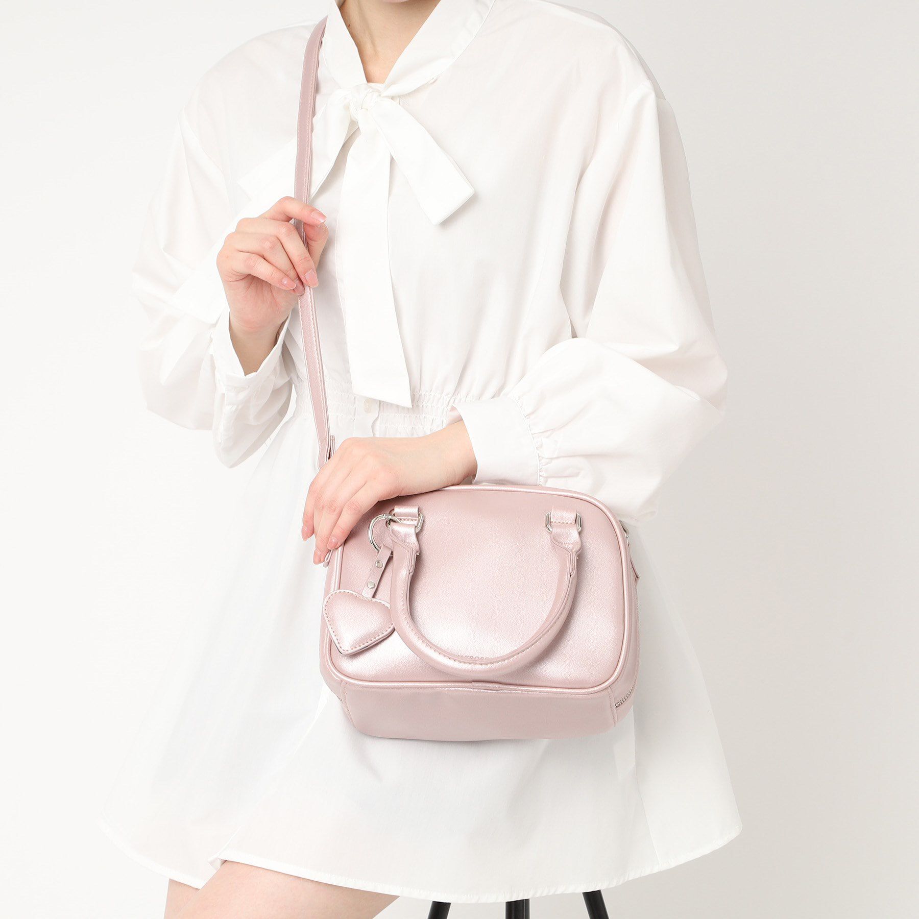 Ober Tashe「ハート付き2WAYボストンバッグ」|ボストンバッグ|