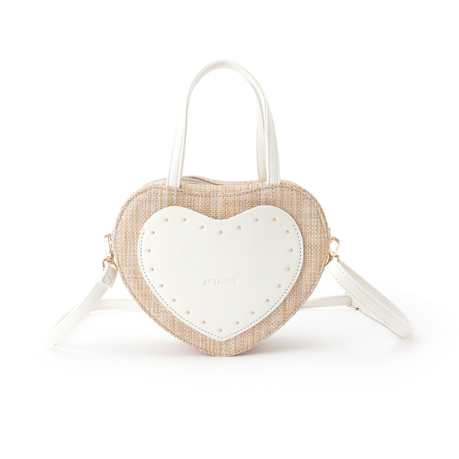 Ober Tashe「ハート型2WAYバッグ」|ショルダー・メッセンジャー|アイボリー(004)