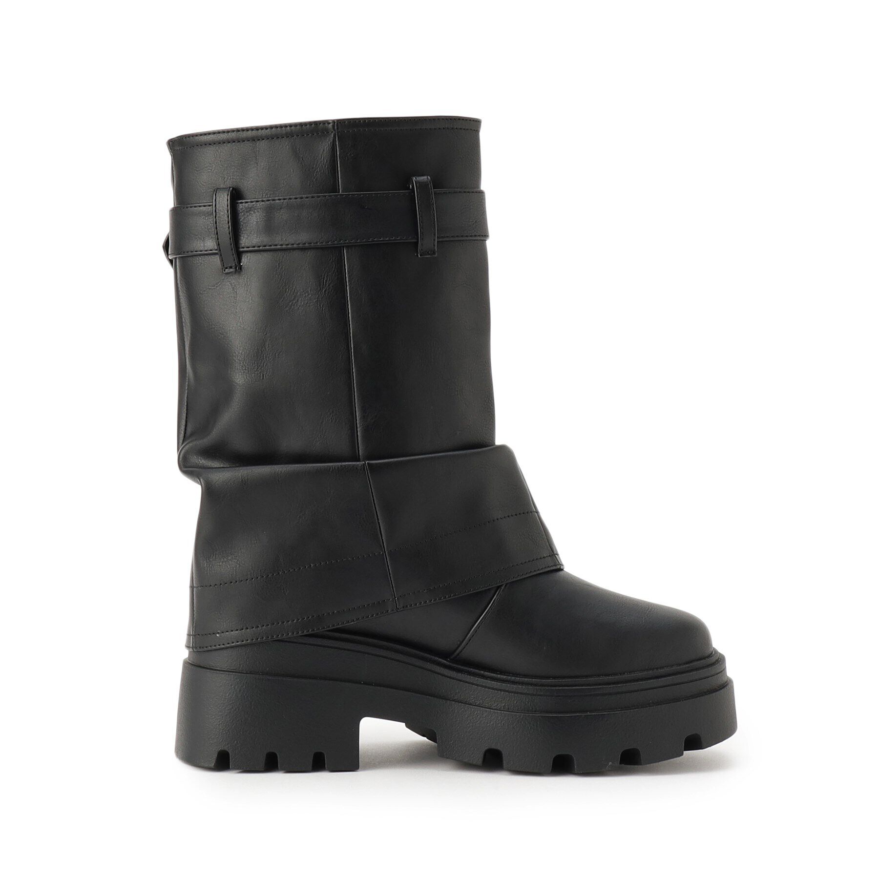 csT&P「きゃしゃ見えベルト付きカバーブーツ」|ショートブーツ|