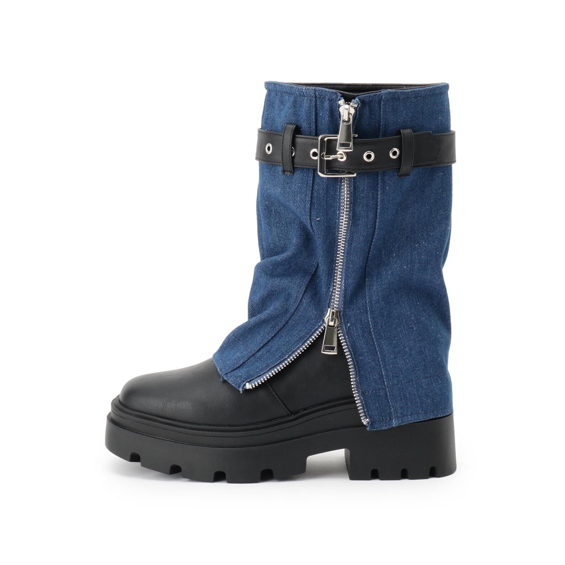 csT&P「きゃしゃ見えベルト付きカバーブーツ」|ショートブーツ|