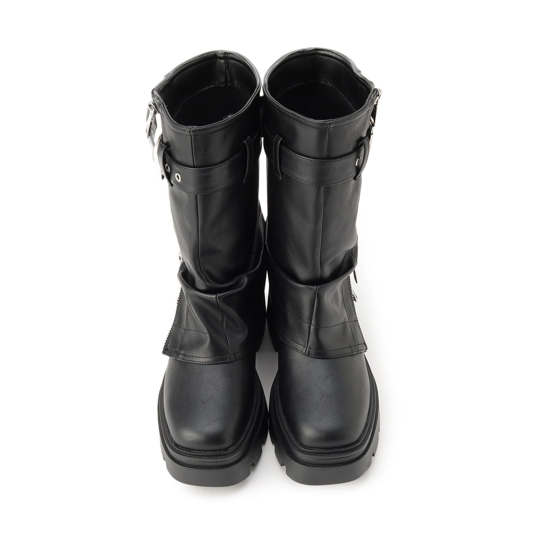 csT&P「きゃしゃ見えベルト付きカバーブーツ」|ショートブーツ|