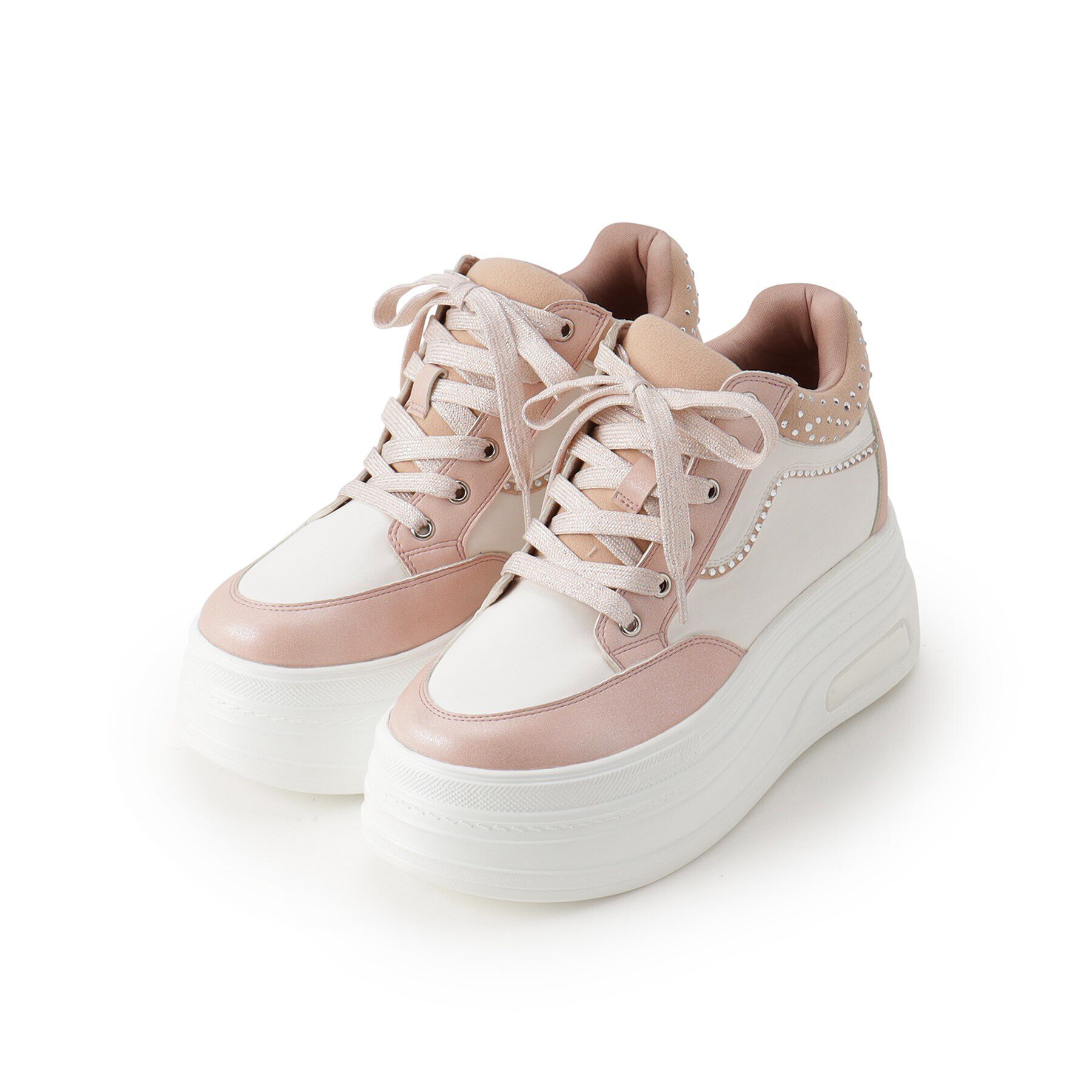 ESPERANZA「きゅんフィットインソールラインストーンスニーカー」|スニーカー|ﾋﾟﾝｸ(072)