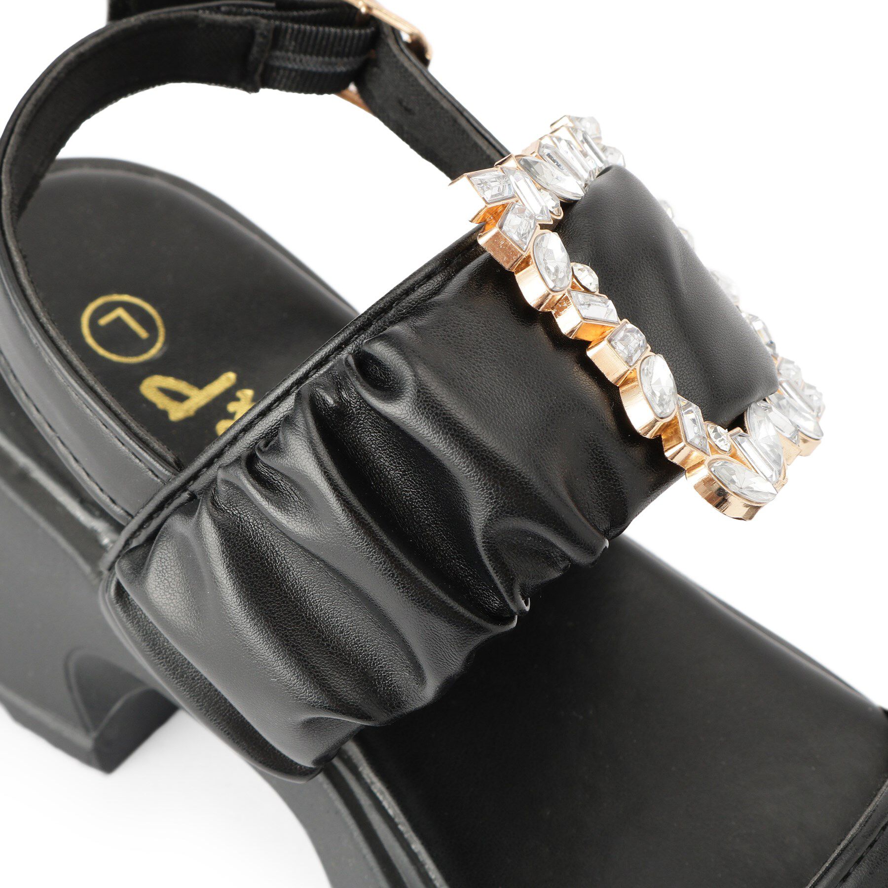 csT&P「バックル付きギャザーサンダル」|サンダル|