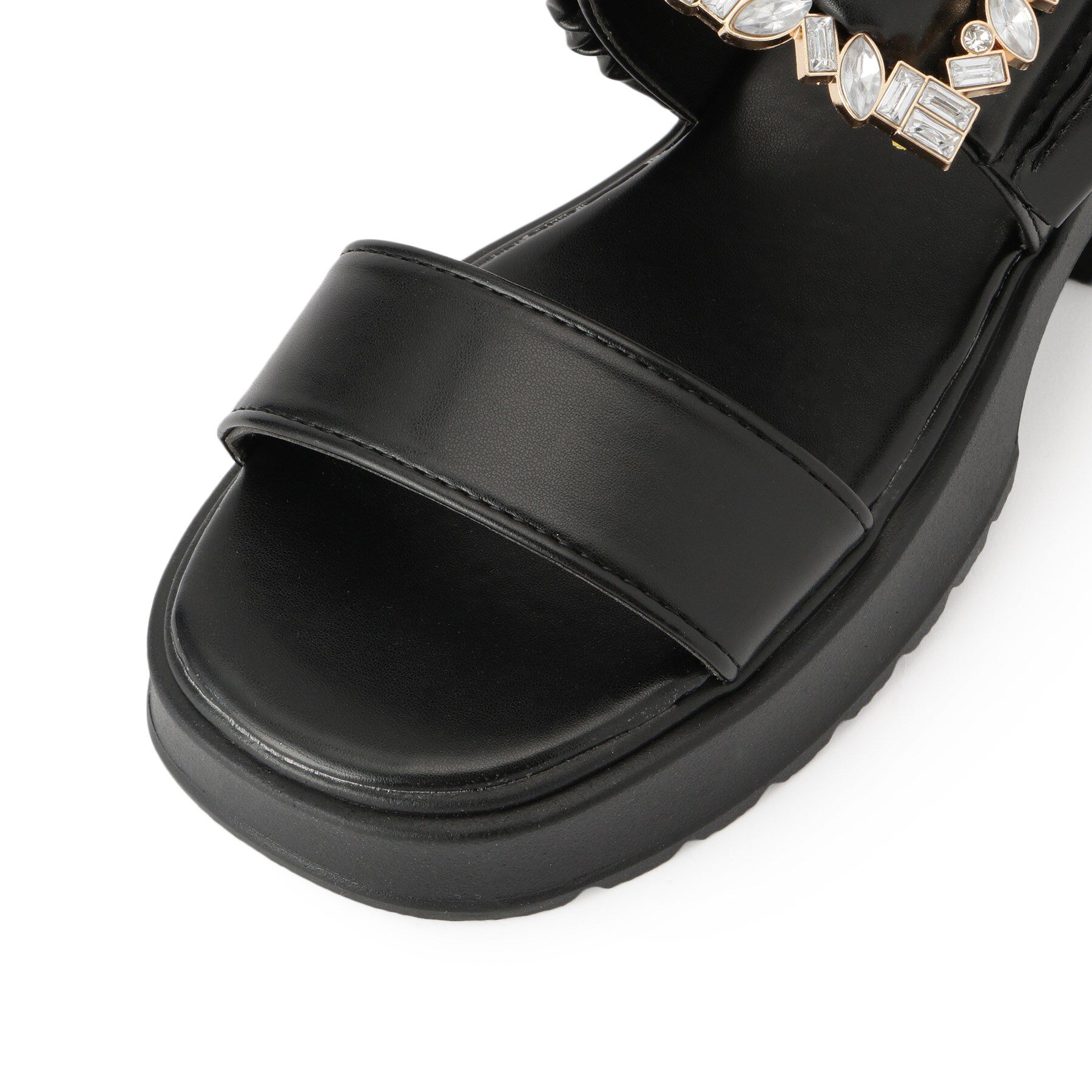 csT&P「バックル付きギャザーサンダル」|サンダル|