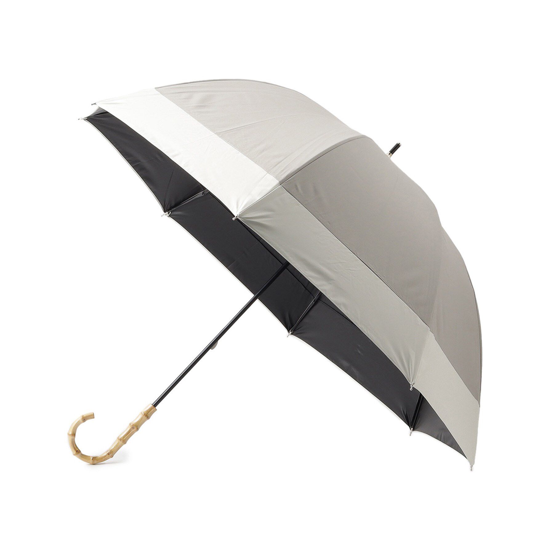 Ober Tashe「バイカラー 長傘 日傘 晴雨兼用」|傘|グレー(012)