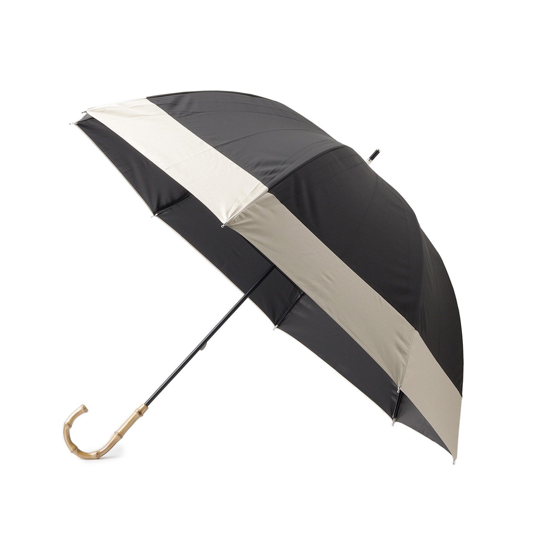 Ober Tashe「バイカラー 長傘 日傘 晴雨兼用」|傘|ブラック(019)