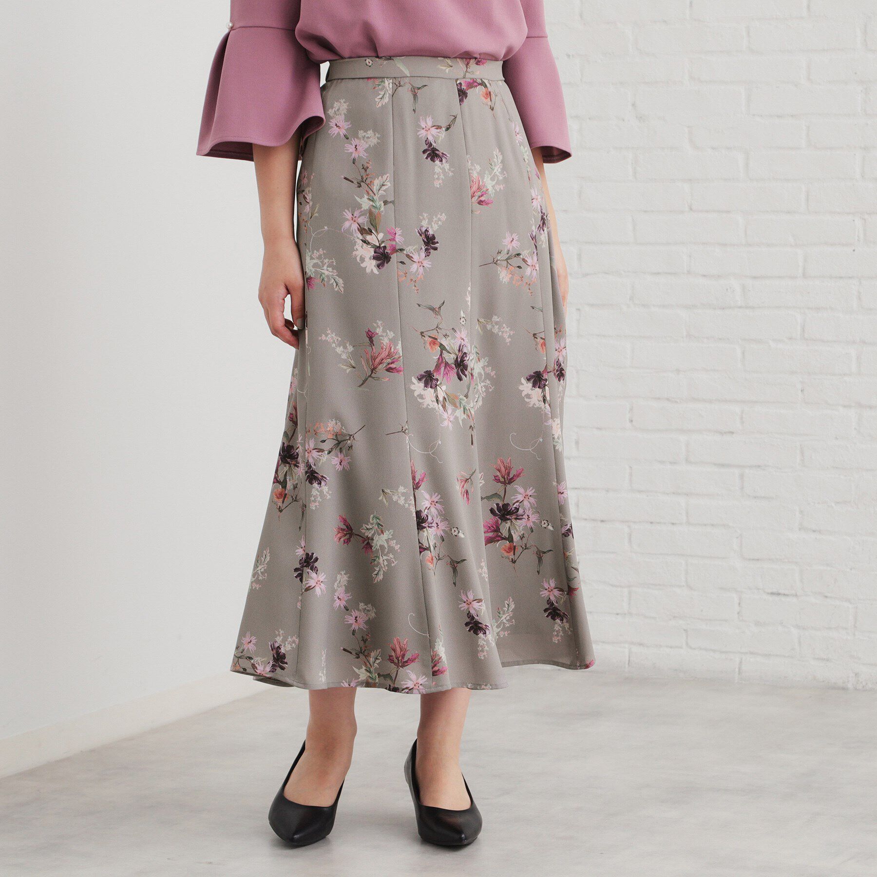 SunaUna「【&yours project／美シルエット】マーメイドスカート」|スカート|グレー(112)