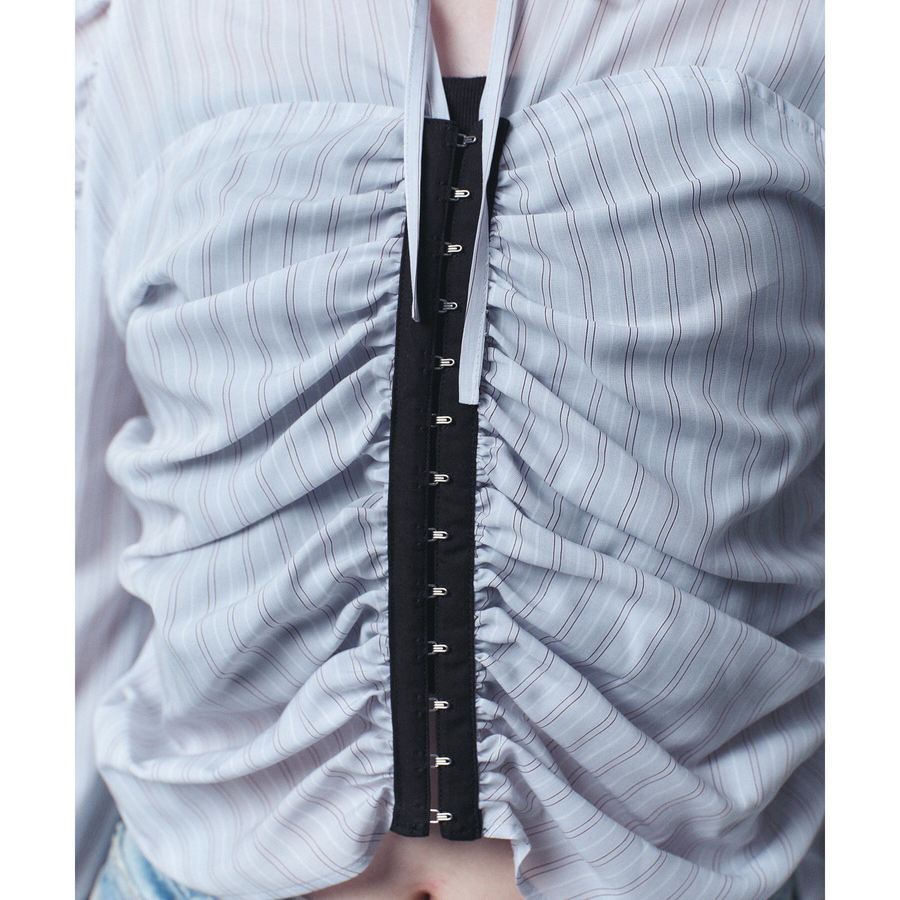 CODE A「Lyocell stripe blouse」|シャツ・ブラウス|